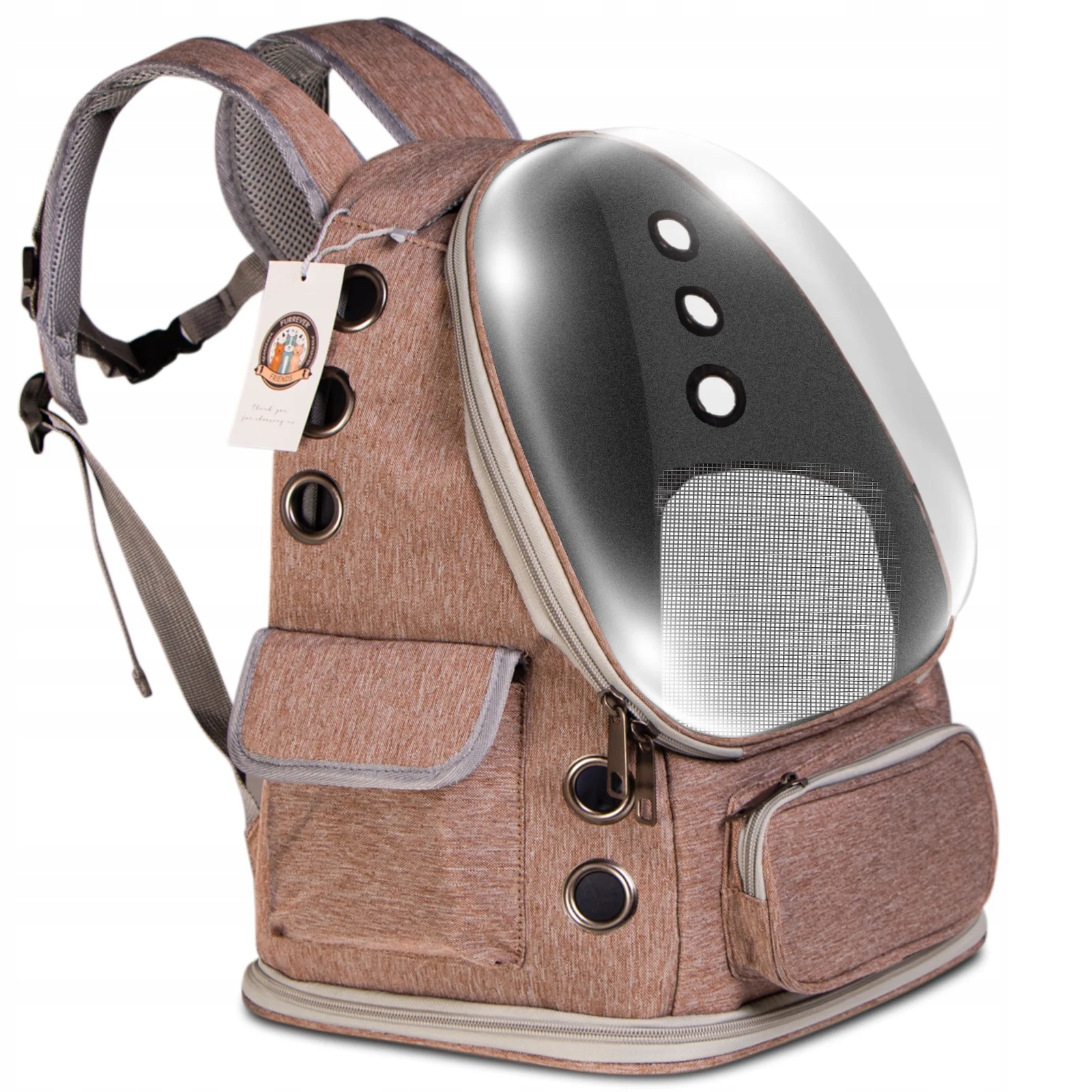 Levně Batoh Přepravka Pro Kočky Psa Malých Zvířat Cestovní Taška Červená