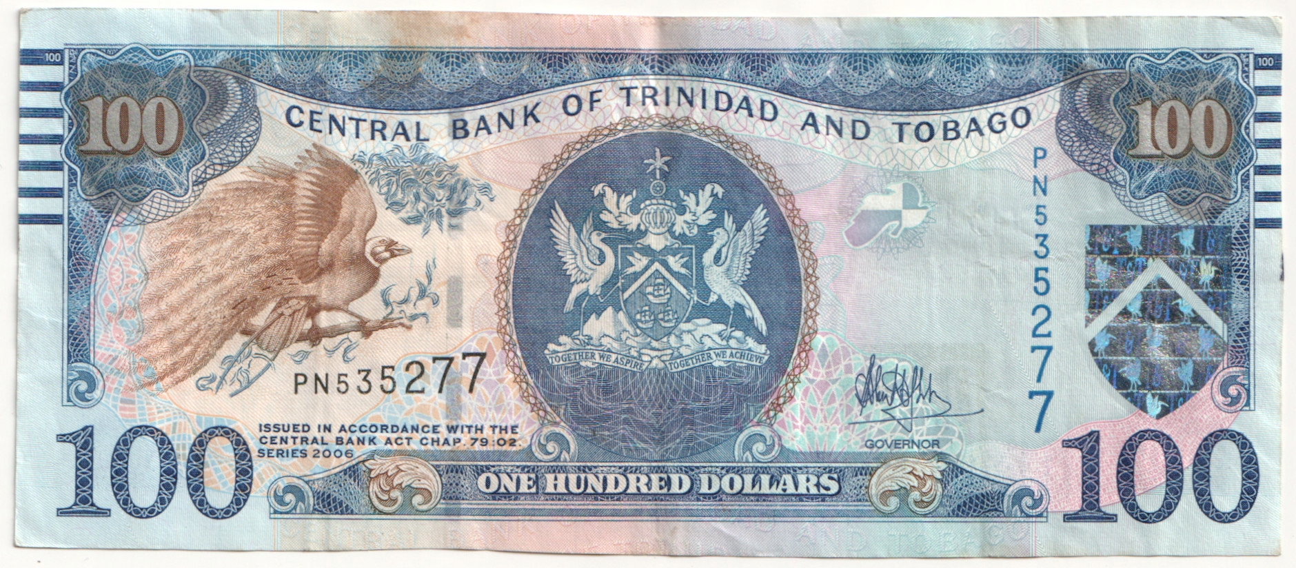 18.db.Trynidad i Tobago, 100 Dolarów 2002, St.3+