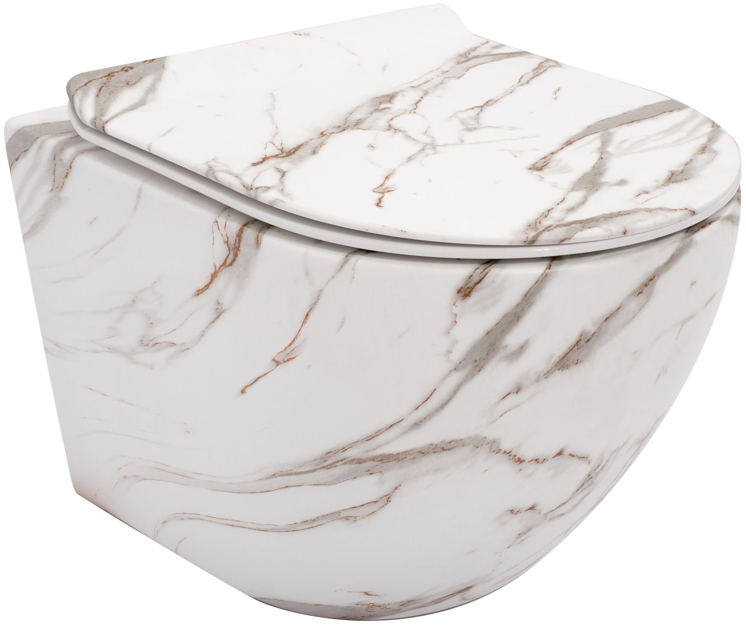 Závěsná Wc Mísa Rea Carlos Slim Lava Mat Rimless Závěsná Mísa Mramor