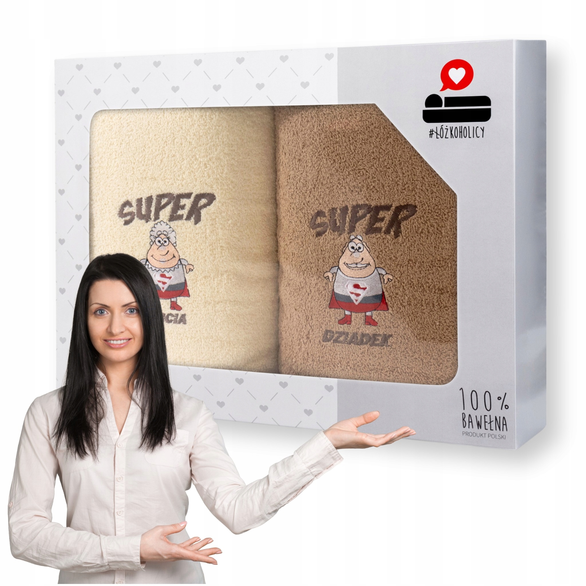 Komplet Ručníků sada na Dárek v krabičce 70x140 koupelových boxů, 2 ks Luba