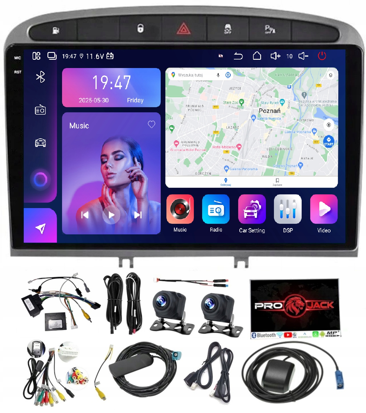 Rádio Navigácia Peugeot 308 408 Carplay Android Auto 8/256GB Sim
