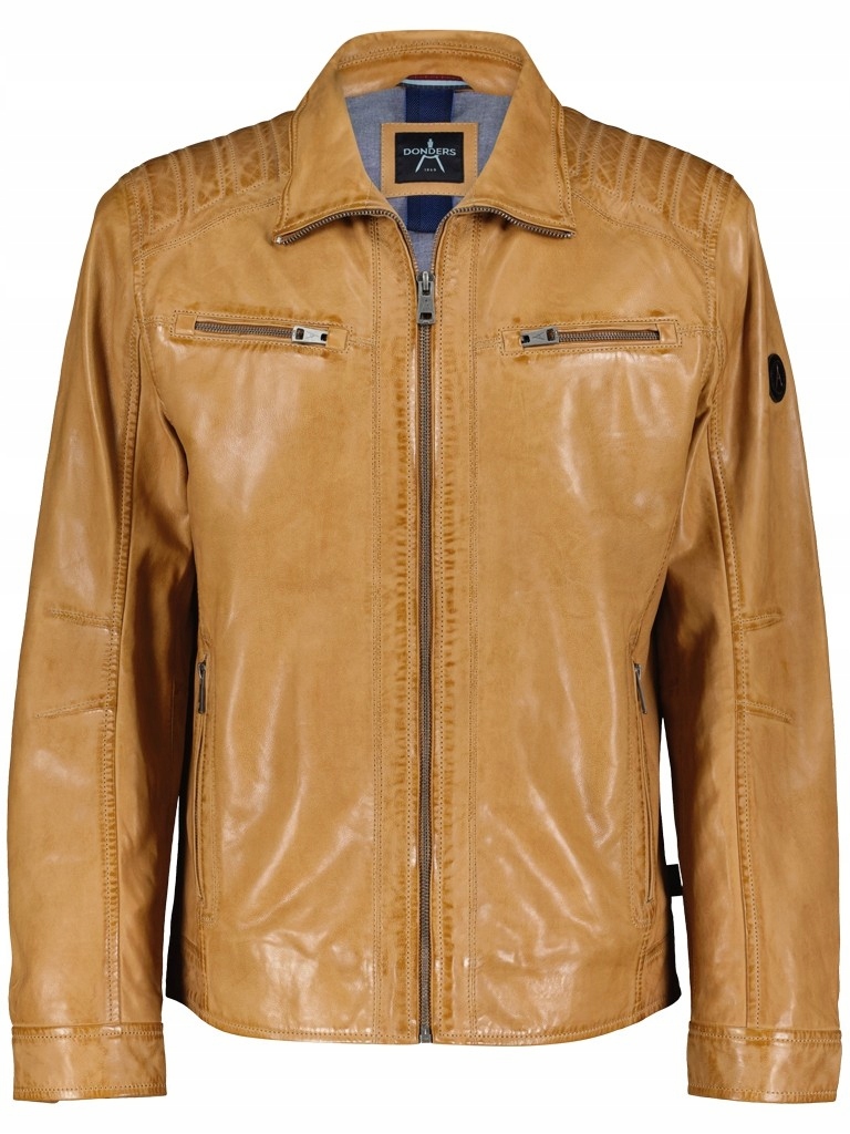 Donders Velká Velikost Kožená Bunda r68 obvod 146 cm