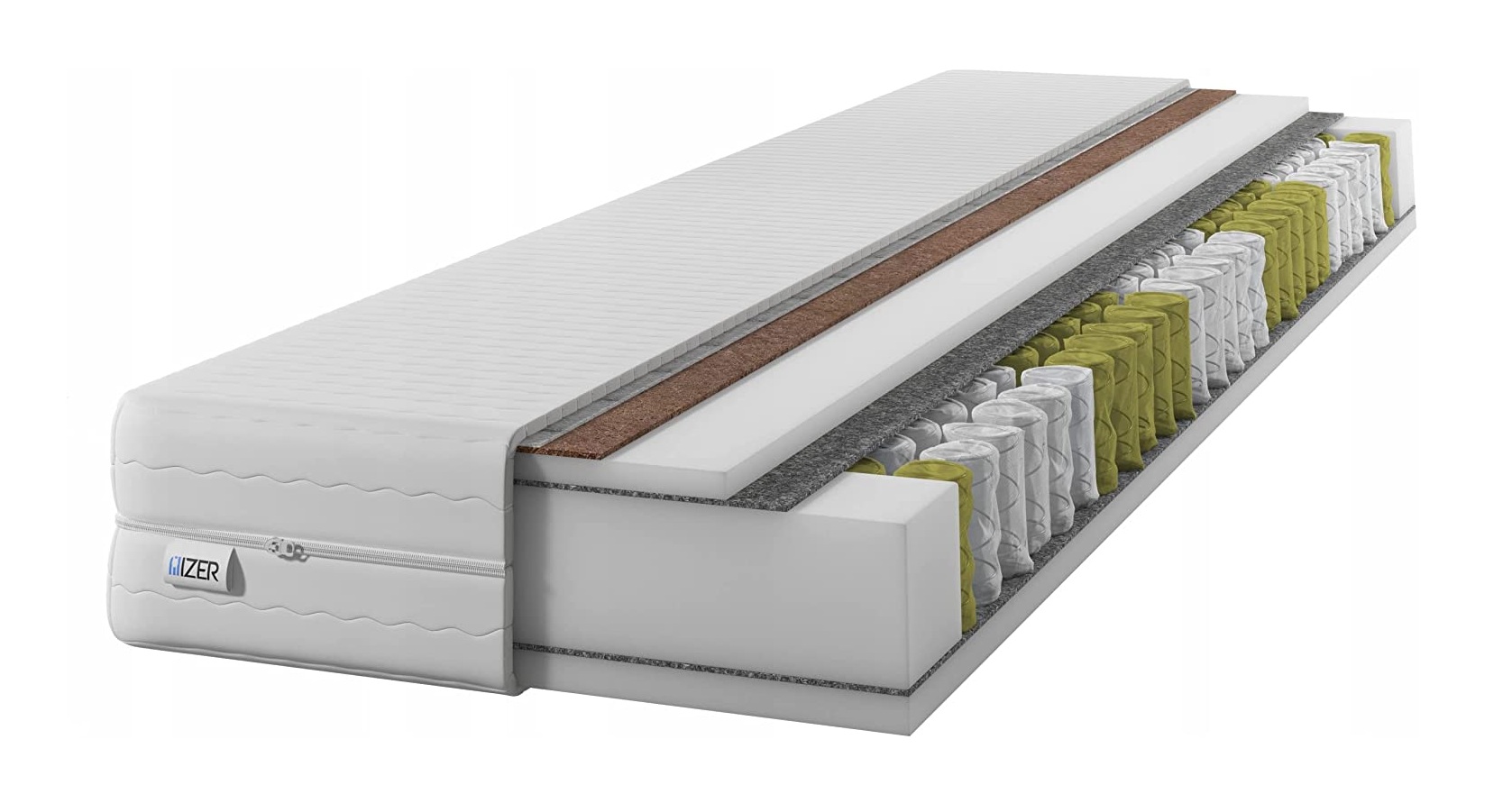 Matrace 140x190 kapsová s kokosem, středně tvrdá/tvrdá, H3 H4 7 zón