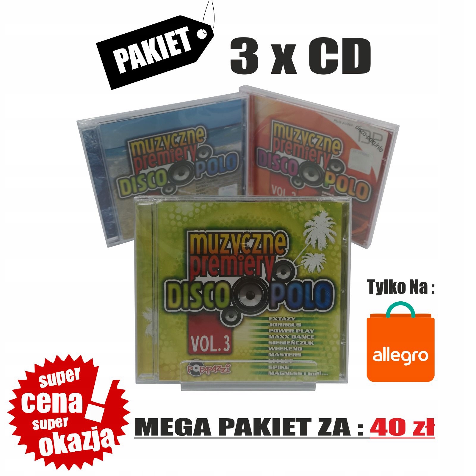 

3xCD Muzyczne Premiery Disco Polo Pakiet