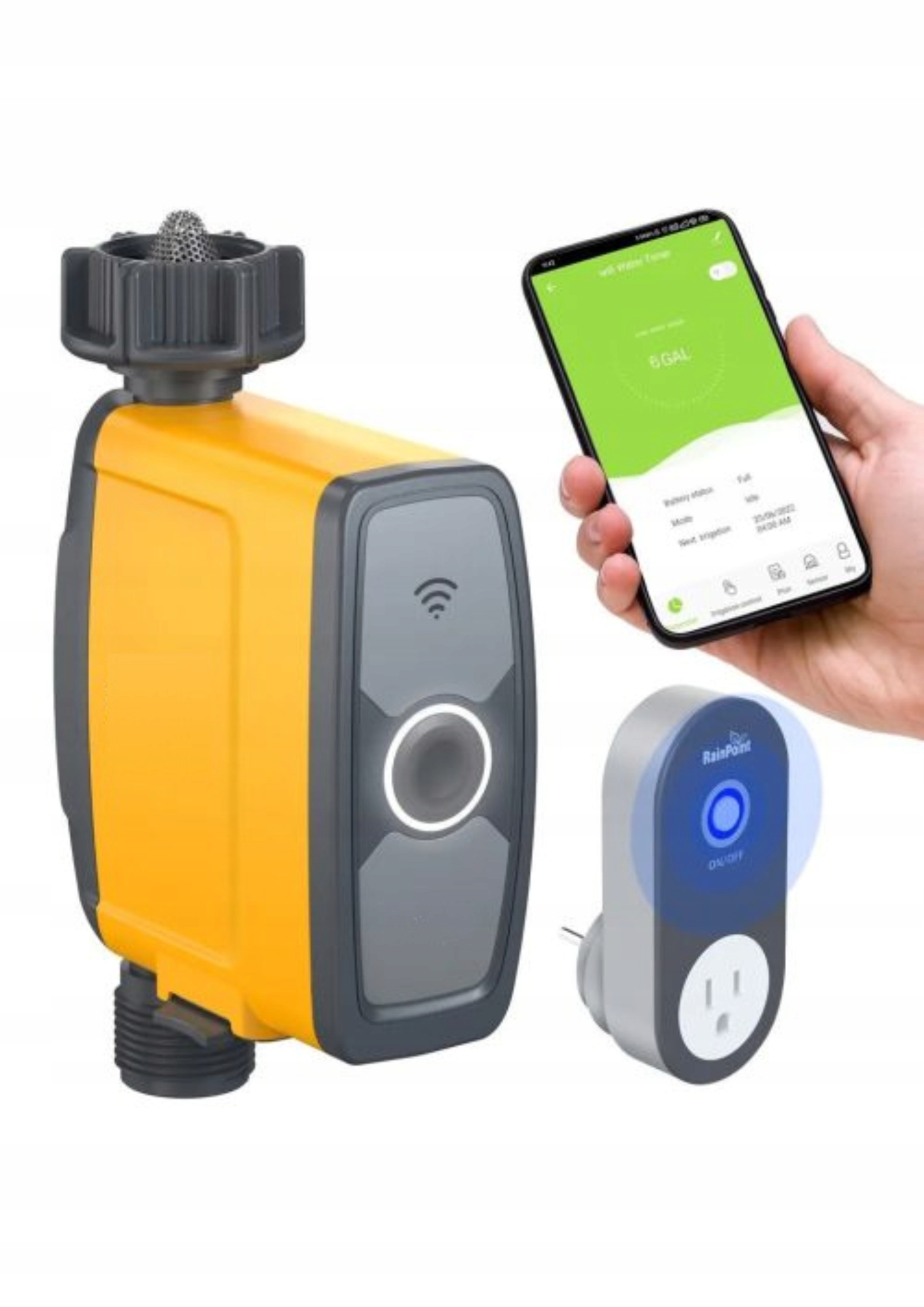 1-zónový regulátor zavlažovania Rainpoint Smart WiFi s rozbočovačom
