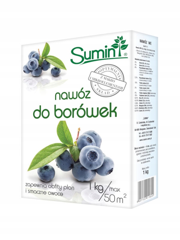 

Nawóz do borówek 1KG obfity plon, smaczne owoce