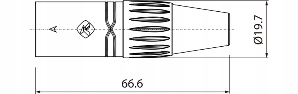 Wtyk wtyczka montażowe złącze XLR 3-pin Męski Roxtone RX3MP-NT Model RX3MP-NT