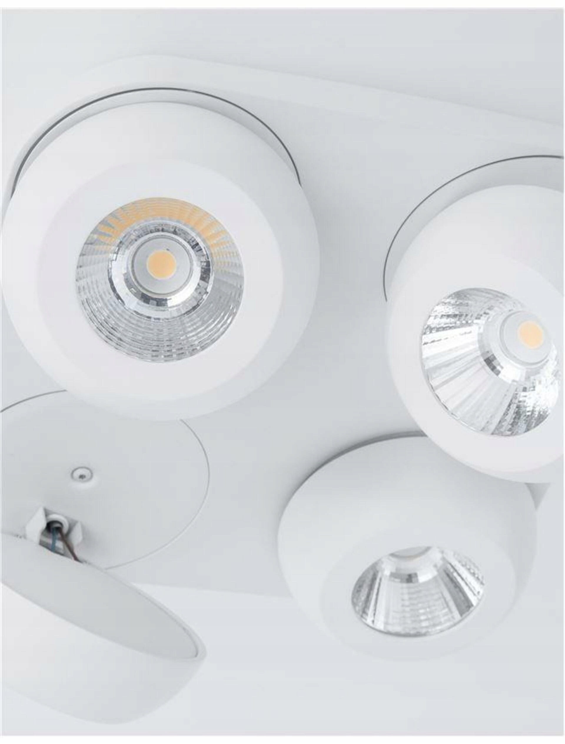 Nova Luce bodové svietidlo Gon biely hliník Led 4x5W 230V 3000K IP20 9105203