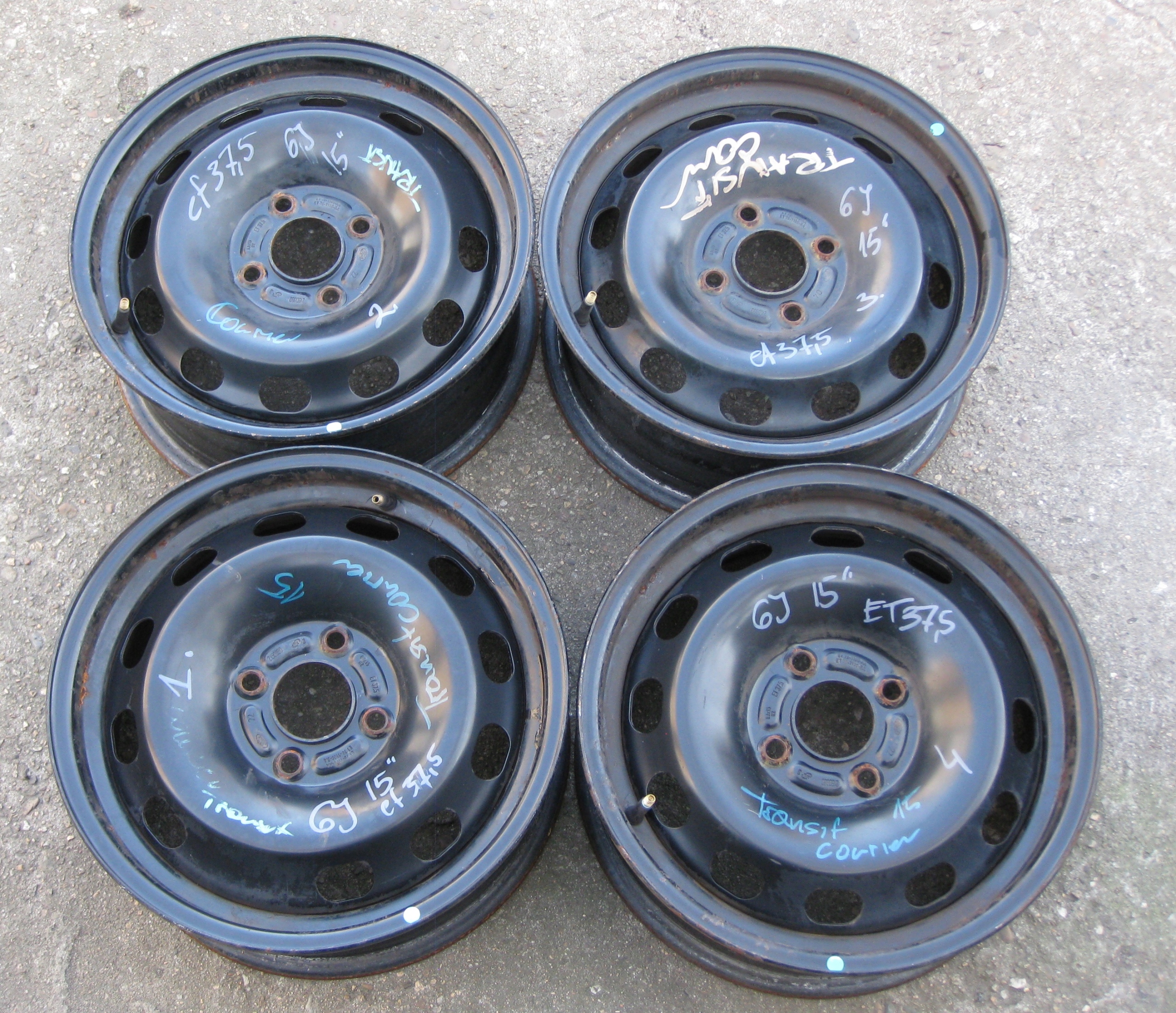 FORD TRANSIT COURIER discs metal 6J X 15 ET 37,5 ET76-1100-AA