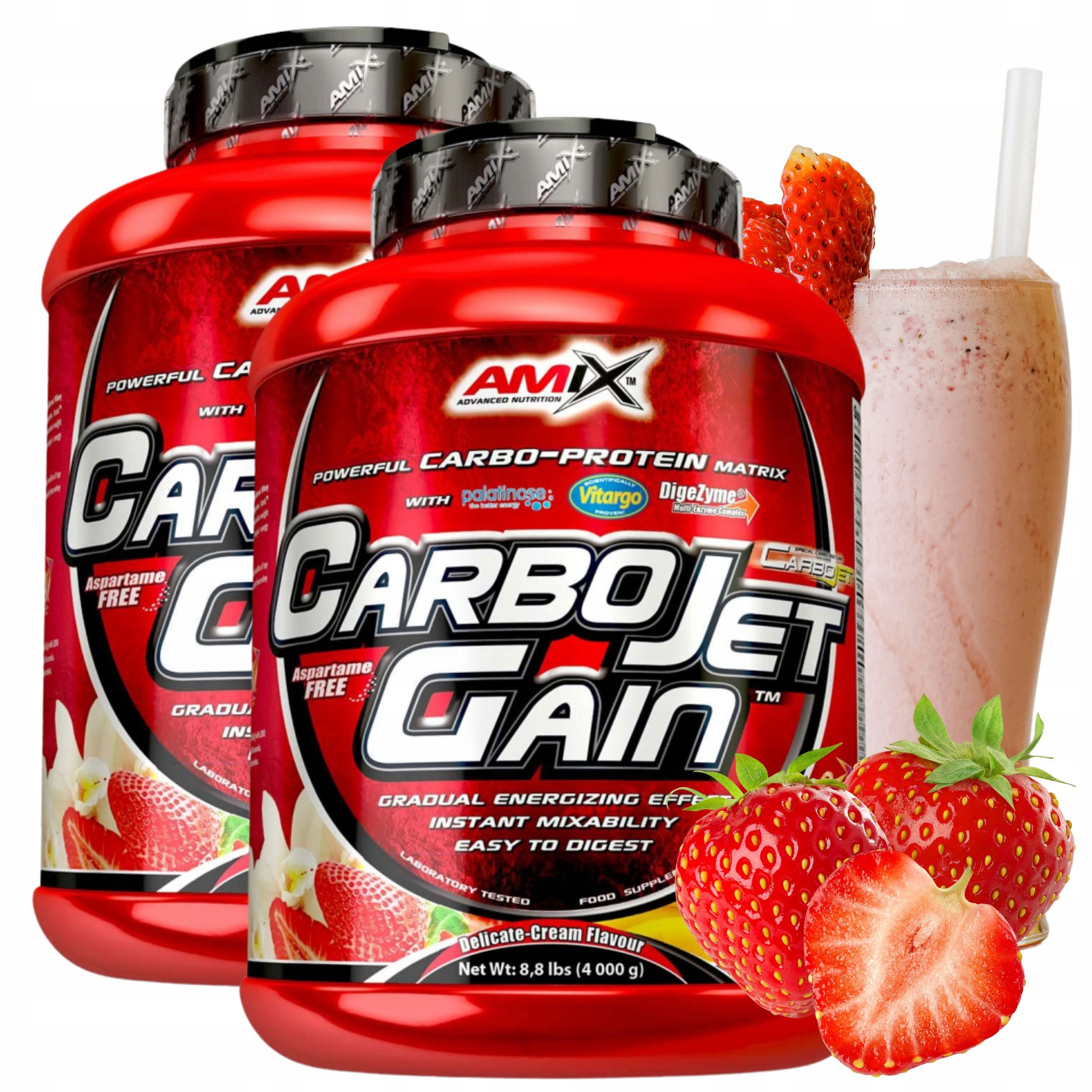 Gainer 8kg Doplněk Stravy na svalovou hmotu Komplexní sacharidy Cfm protein 8000 g