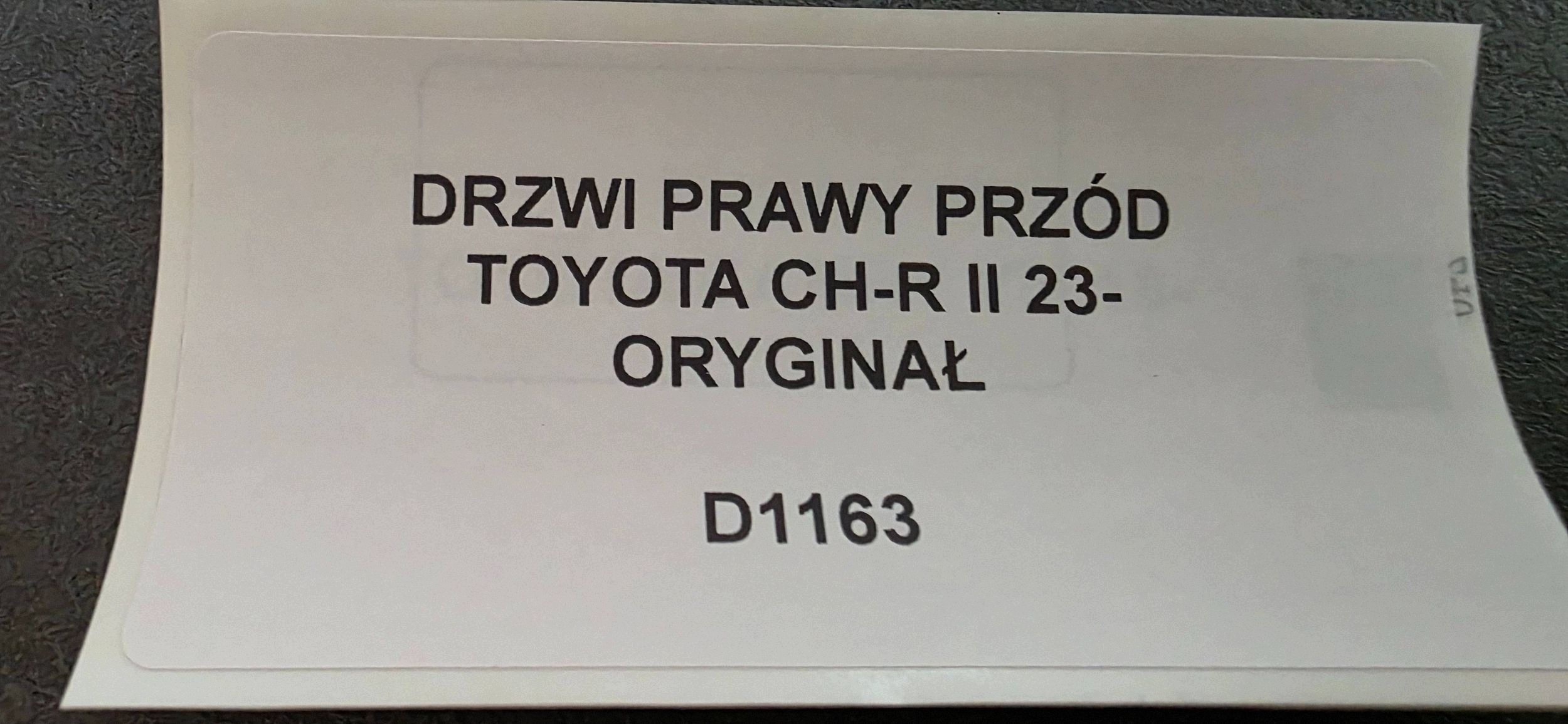 door right front TOYOTA C-HR II 23- original