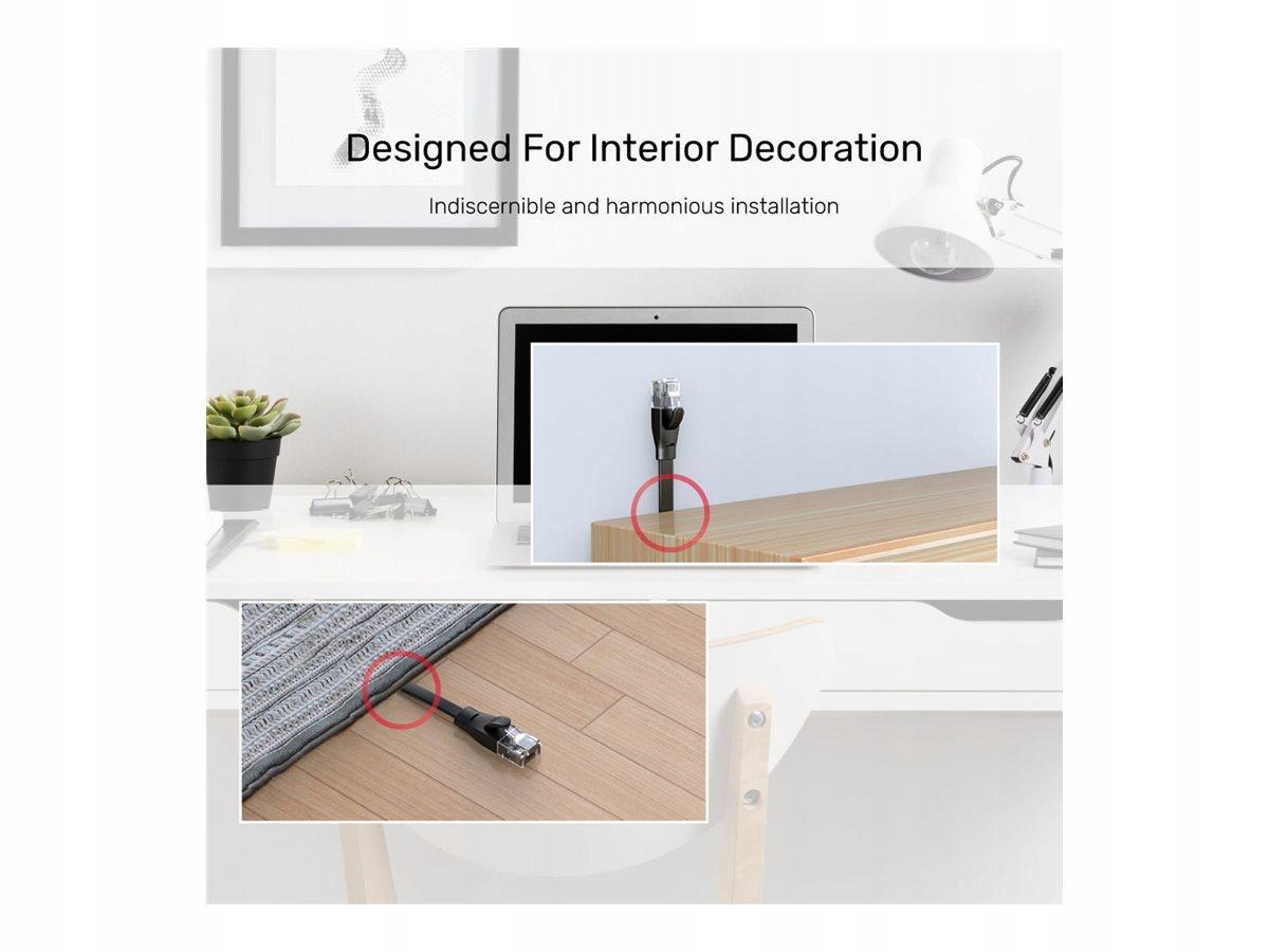 Unitek C1815GBK Ethernet Cable Płaski Utp Ethernet Cat.6 20m