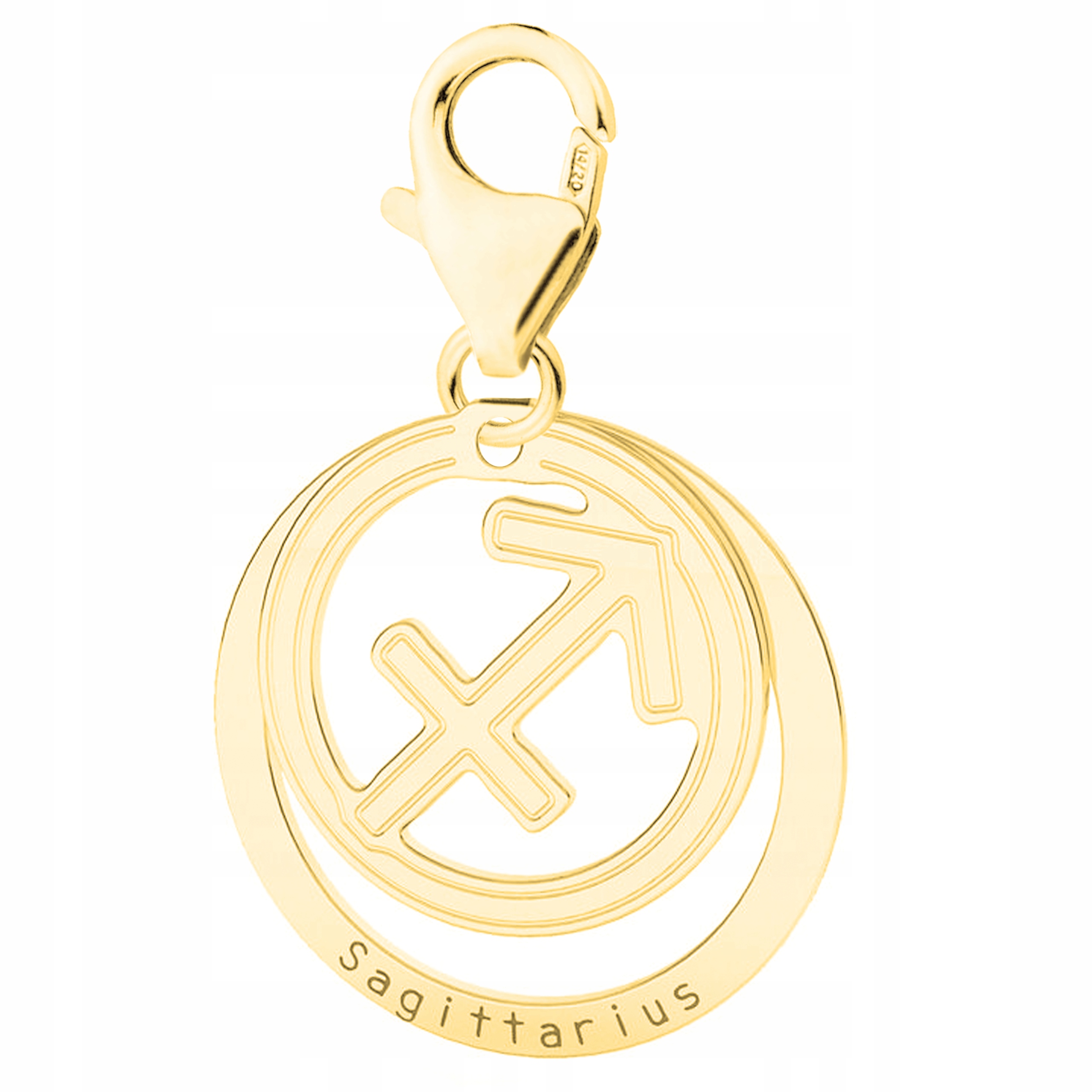 Zlatý přívěsek se znamením zvěrokruhu Střelec Zodiac Sagittarius Stříbro 925