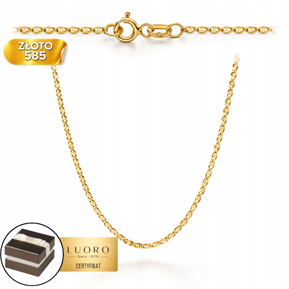 Řetízek Zlatý 585 14K Gucci Vazba Žlutá 50 CM Elegantní