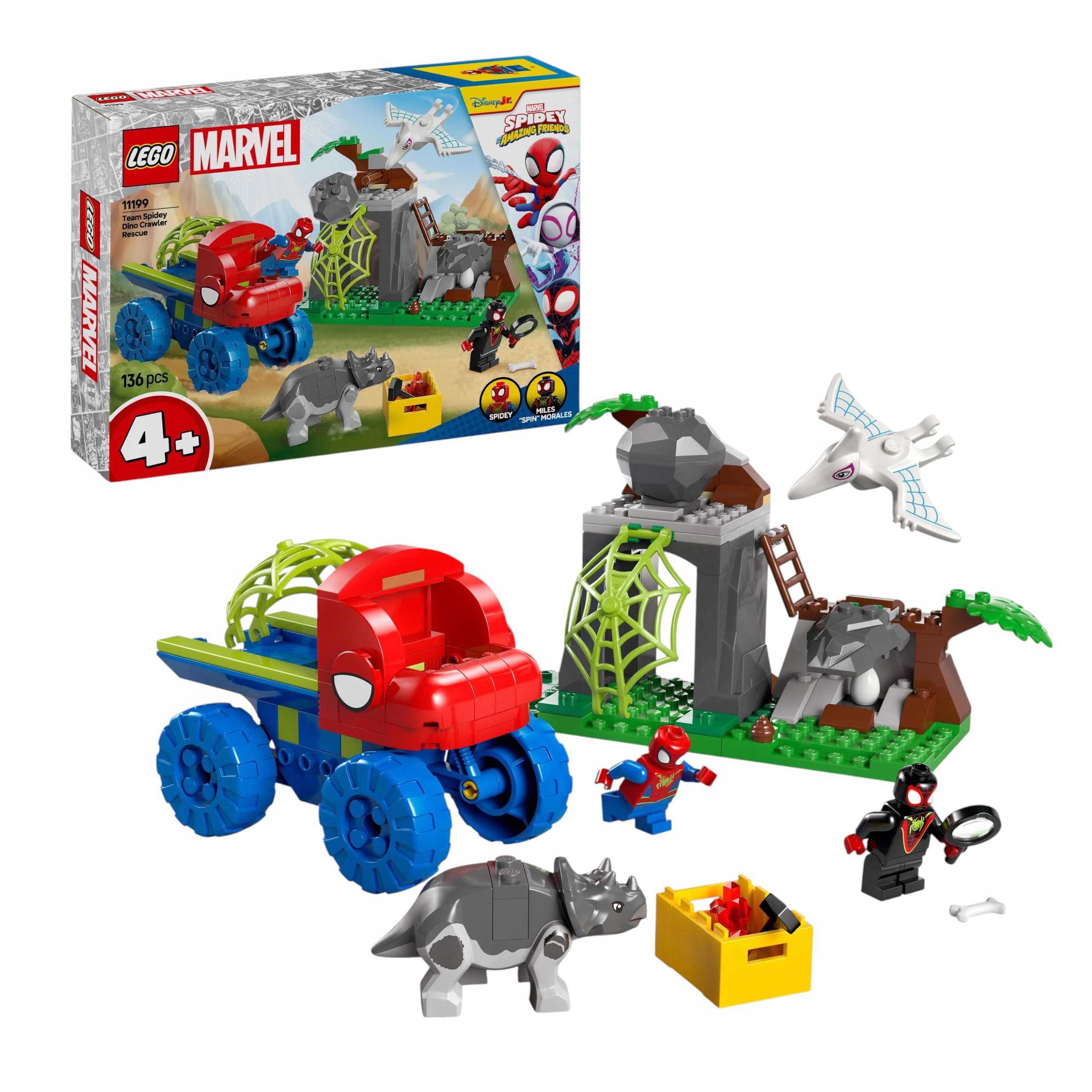 Lego Marvel 11199 Záchranná mise Spideyho týmu v Dinoterénovce
