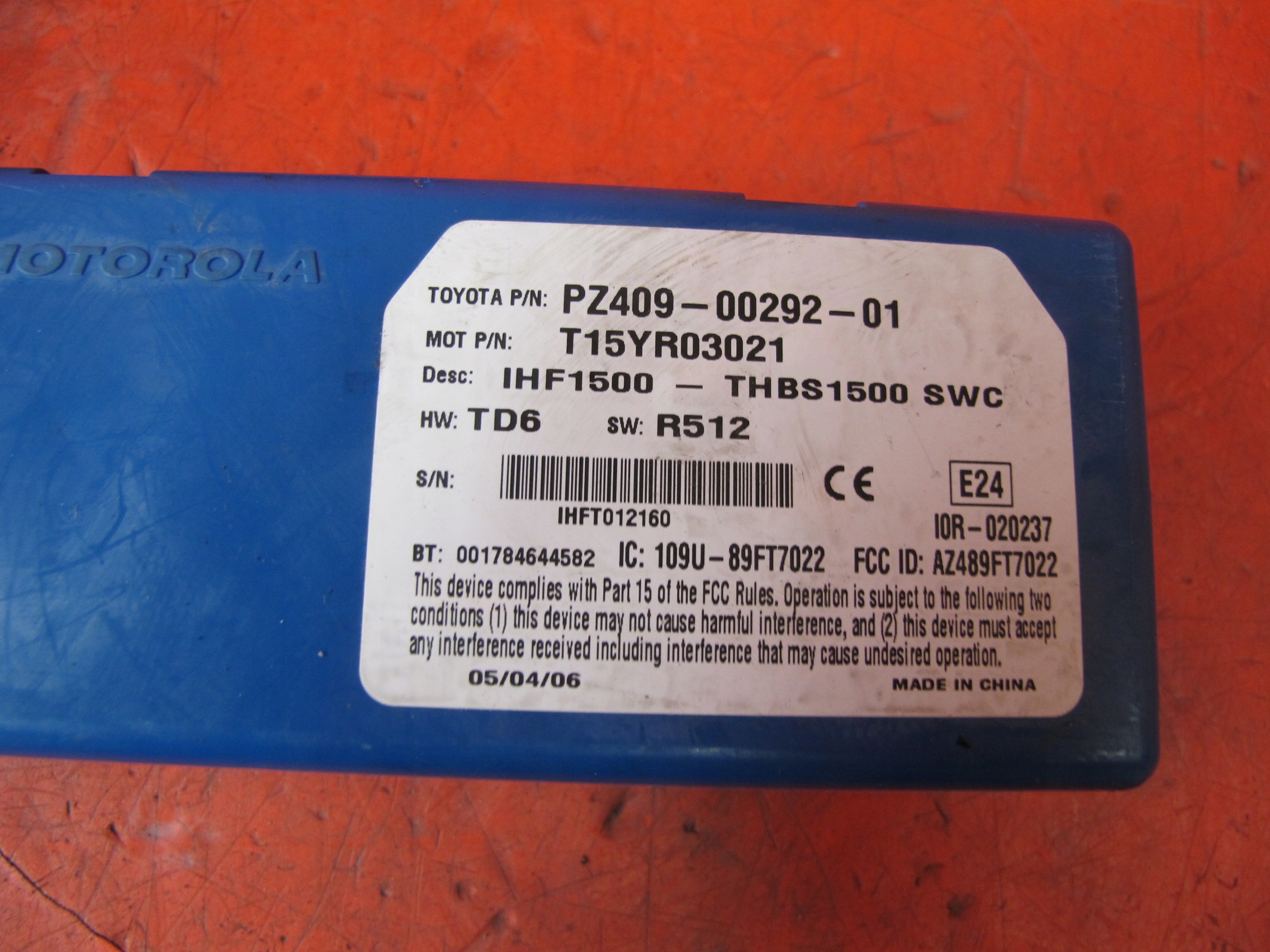TOYOTA COROLLA VERSO II AVENSIS module BLUETOOTH