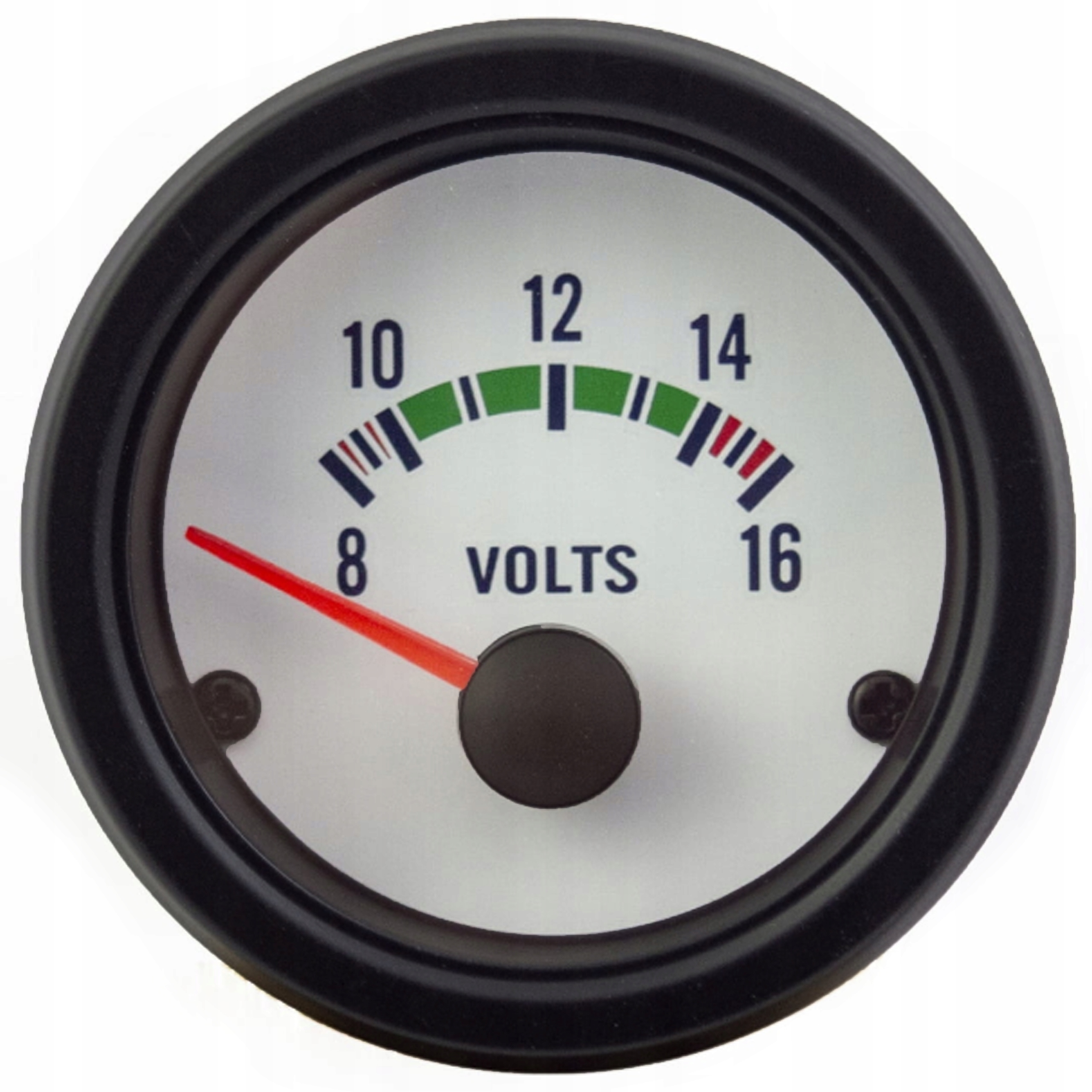 Auto Gauge Vdo Voltmeter Wskaźnik Zegar Woltomierz Biały 52mm