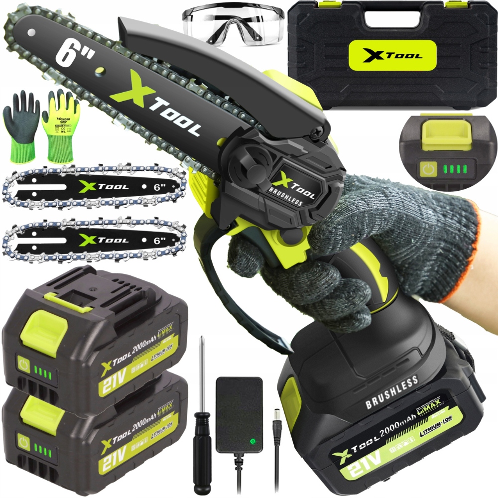 Mocná řetězová pila na akumulátor Mini elektrická sada 2x Baterie