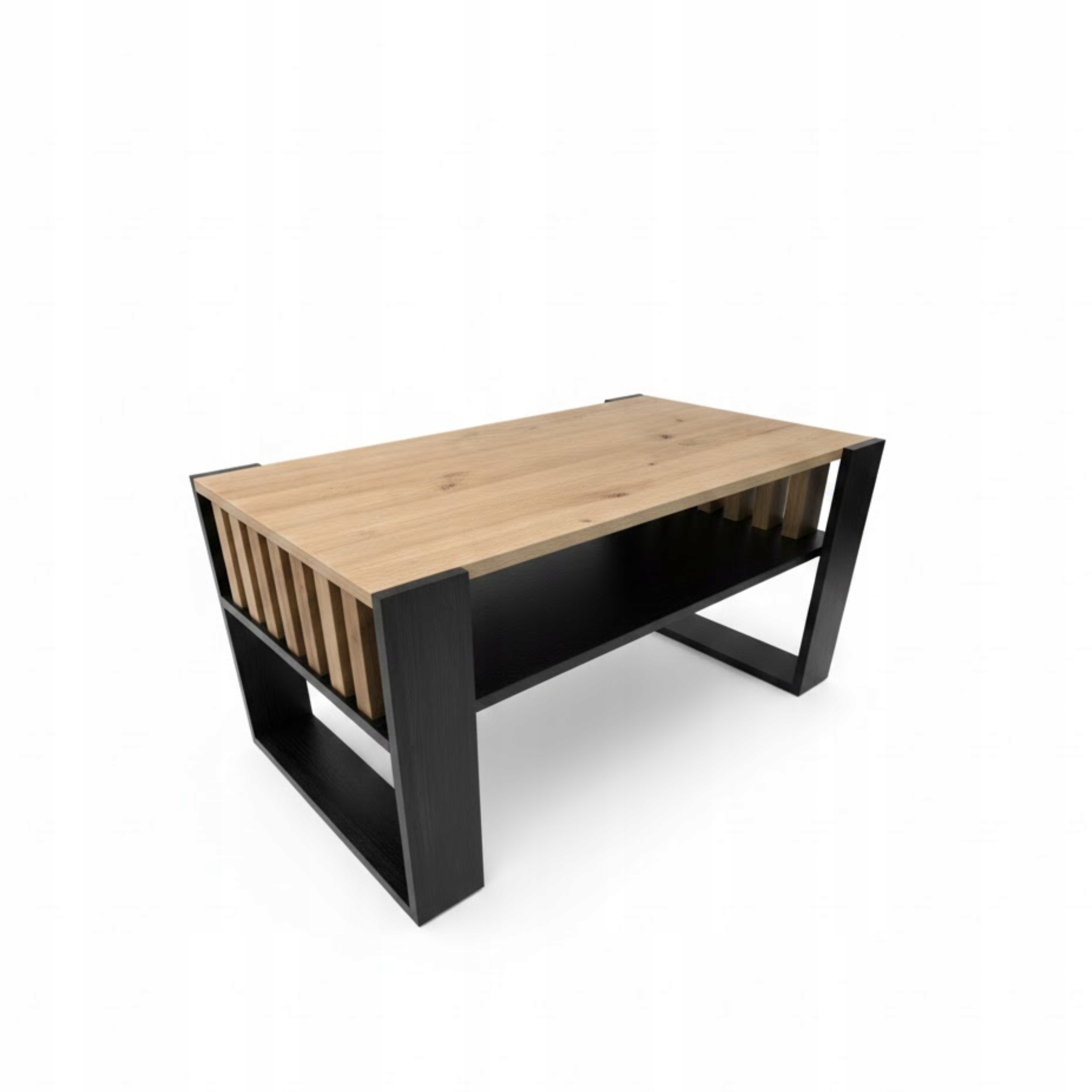 Konferenčný Stolík do obývačky čierny dub artisan 92x53,5x45 cm obdĺžniková lavica