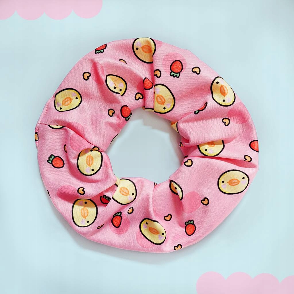 

Duża Scrunchie Gumka do włosów Kaczuchy truskawki