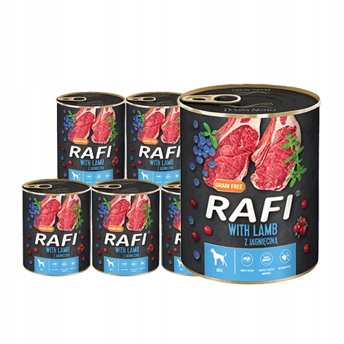 Levně Dolina Noteci Rafi pro psa s jehněčím masem, sada 12x800 g