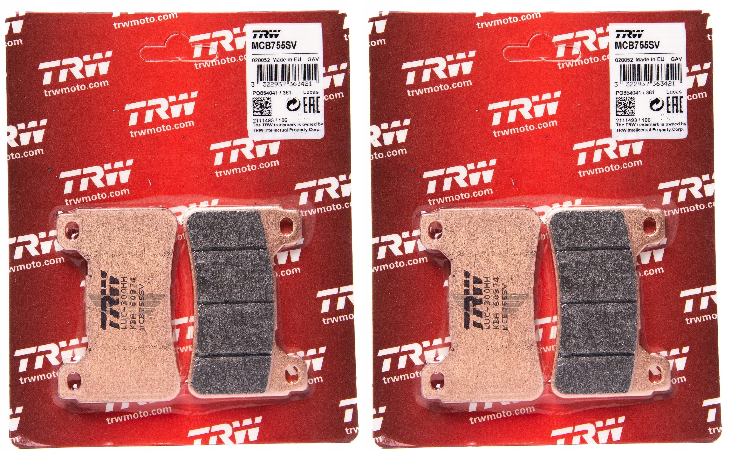 KLOCKI HAMULCOWE TRW HONDA CBR 600 RR 05 14 PRZOD