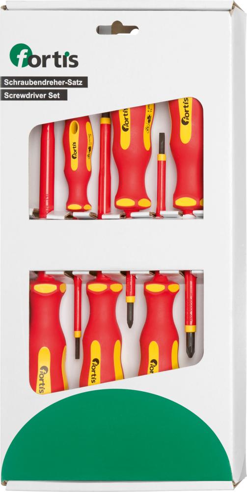 Sada plochých šroubováků Vde 1000V Pz kusů Fortis