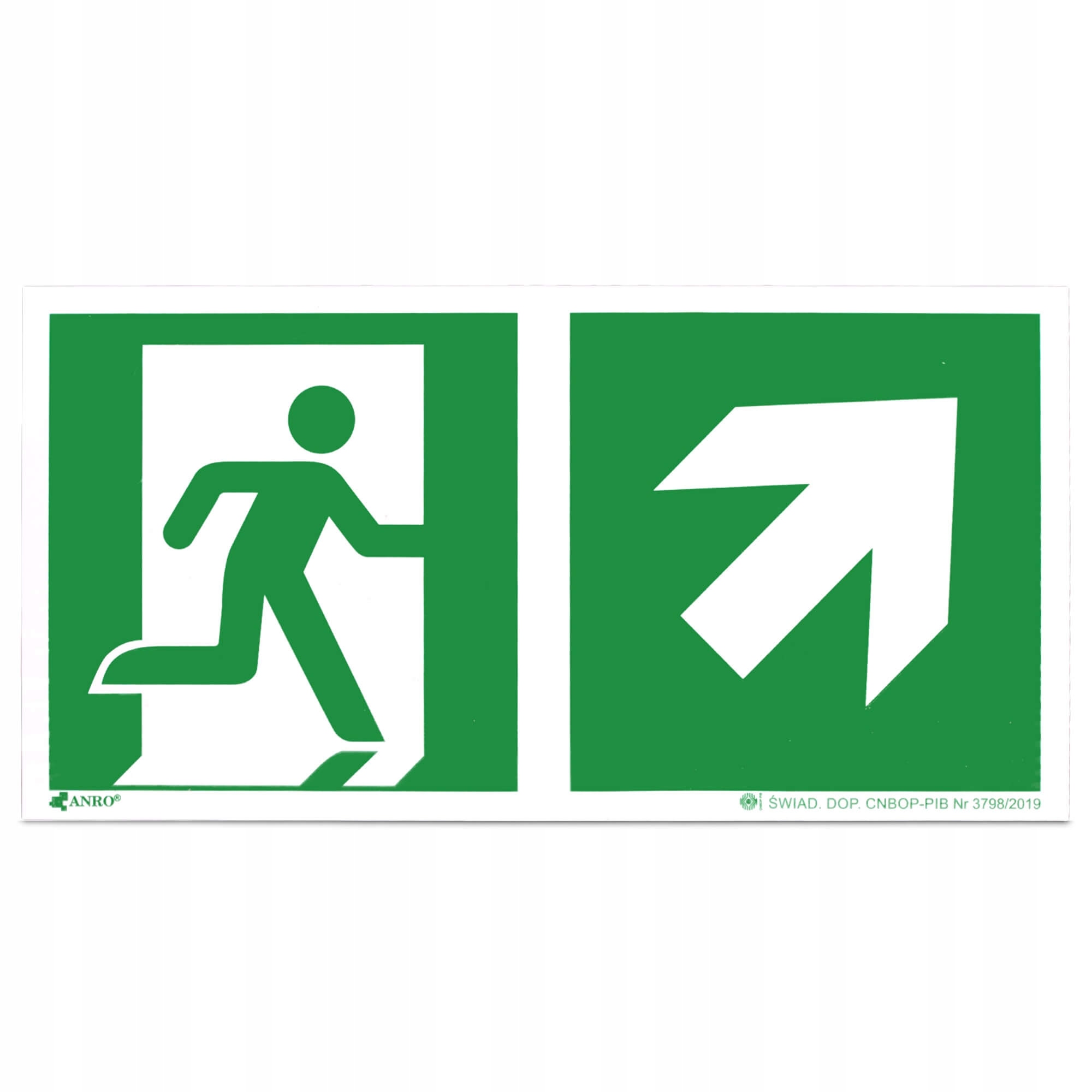 

Znak Bhp Kierunek Drogi Ewakuacyjnej W Górę 15X30