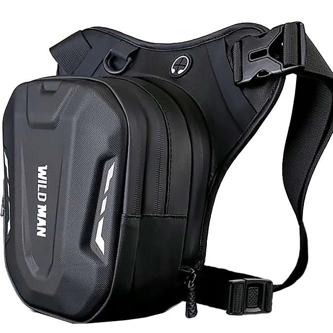 Taška na motorku, kolo WildMan na telefon, motocyklová taška na nohu, 3L, ledvinka