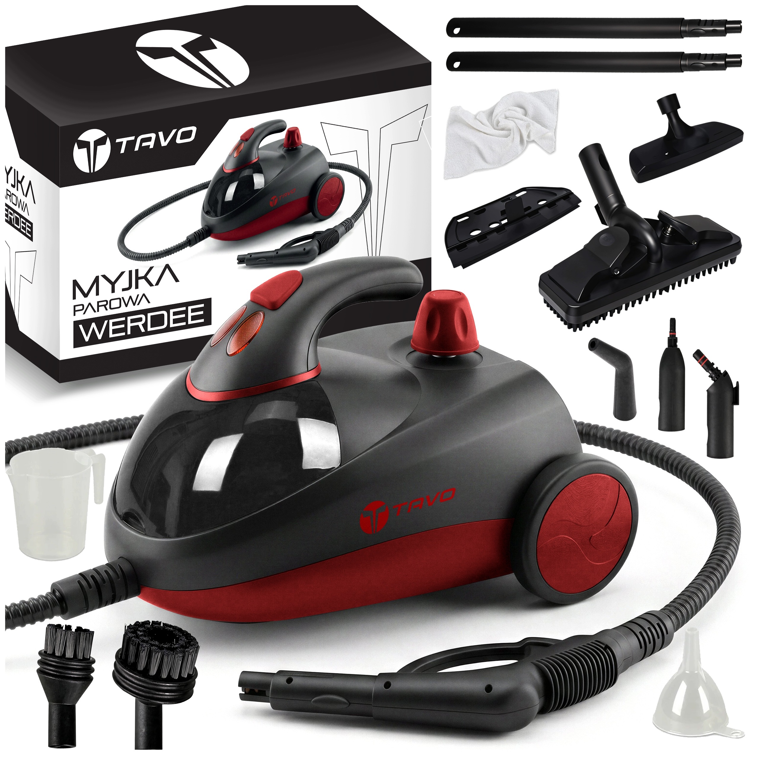 Mocna Myjka Parowa Mop Parowy Czyścik 3200W 6 Bar Do Domu Okien Grzanie