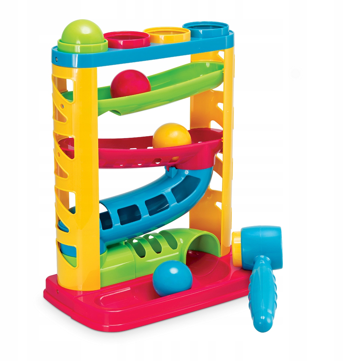 SMILY PLAY ZJEŻDŻALNIA Z PIŁECZKAMI i MŁOTKIEM 1+ Marka Smily Play