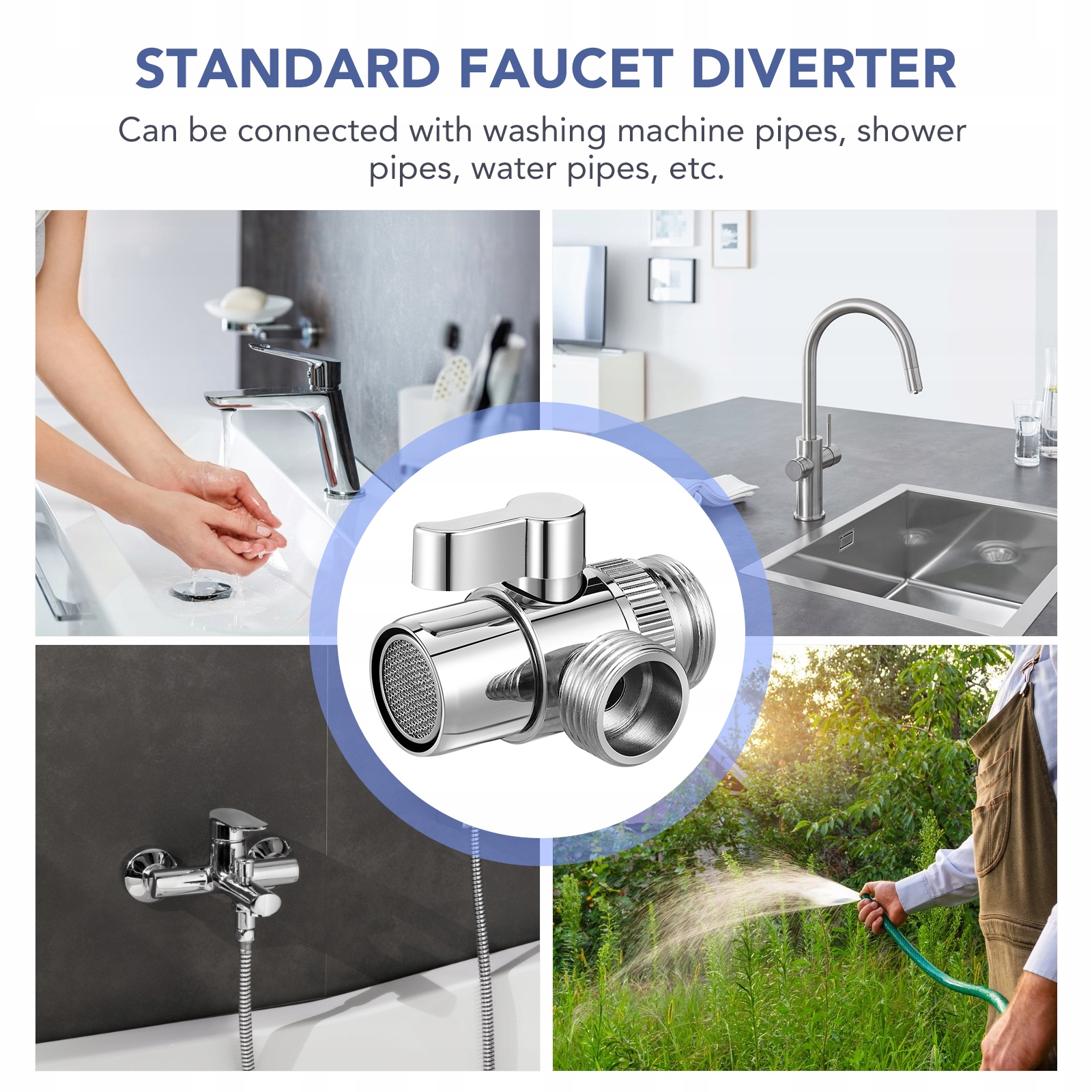 ZAWÓR ROZDZIELACZ PRYSZNICA 3 WAY MIEDZIANE WYKOŃCZENIE WYTRZYMAŁY Typ montażu ścienna