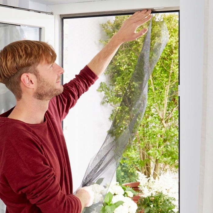 MOSKITIERA SIATKA NA OKNO OWADY 130x150 +RZEP CZARNA PRZECIW OWADOM KOMAROM Kolor czarny