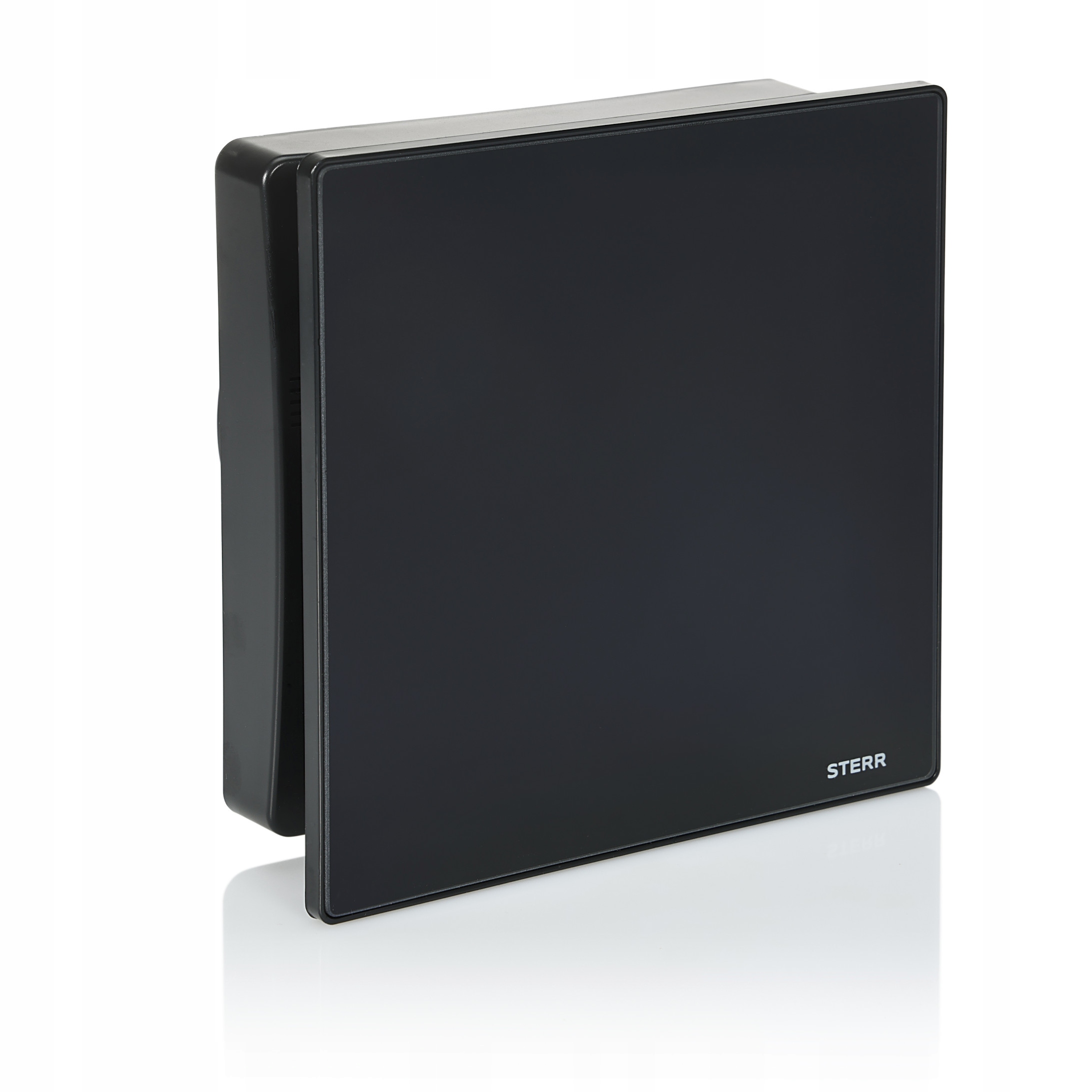 BSL100H-B – Čierny kompaktný kúpeľňový ventilátor s hygrostatom