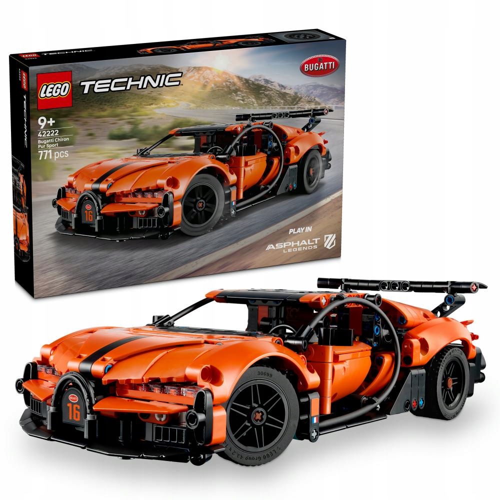 Lego 42222 Technic Hyperauto Bugatti Chiron Pur Sport