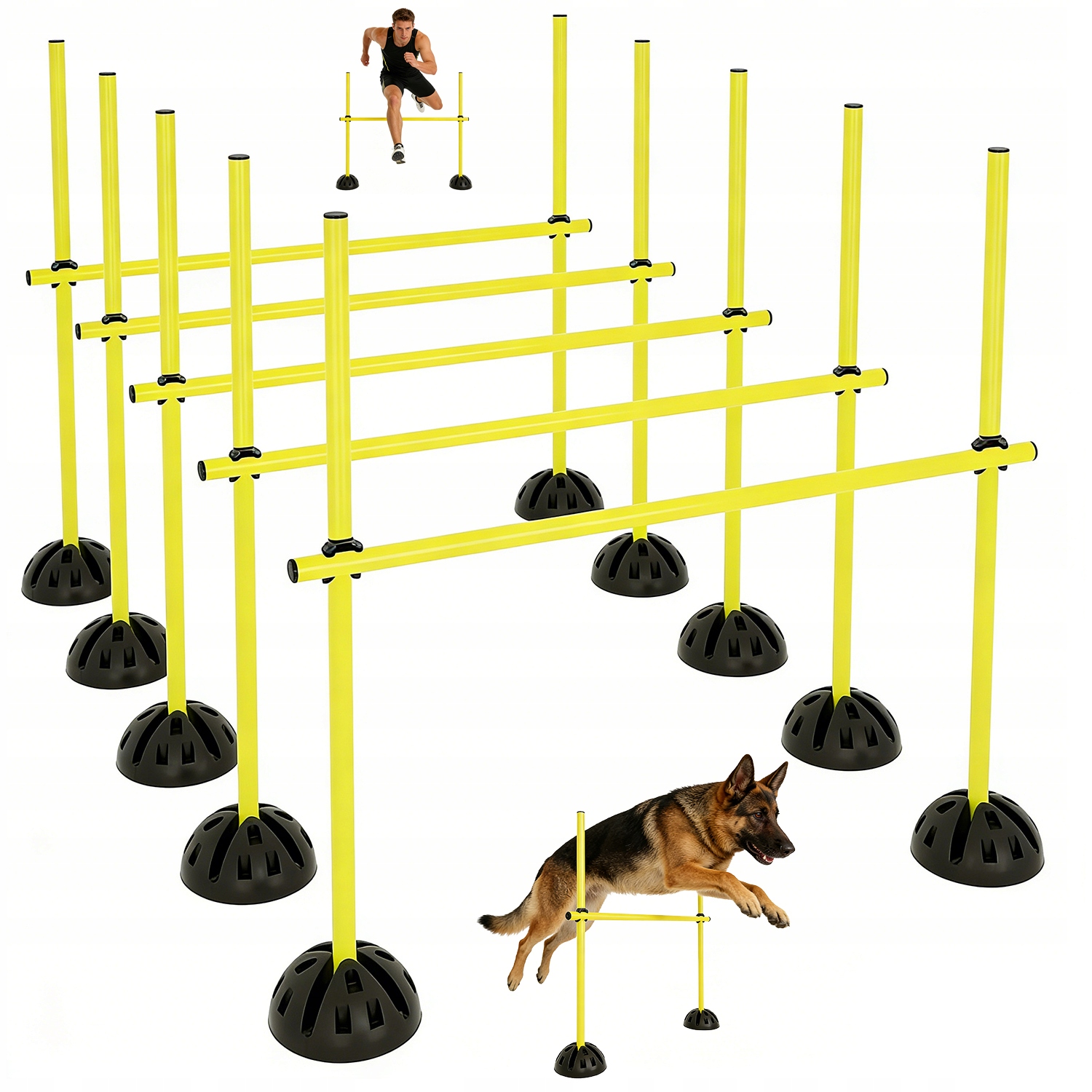 Profesjonalny Zestaw Do Ćwiczeń Agility Klipsy 10SZT 15 Drążków Treningowy