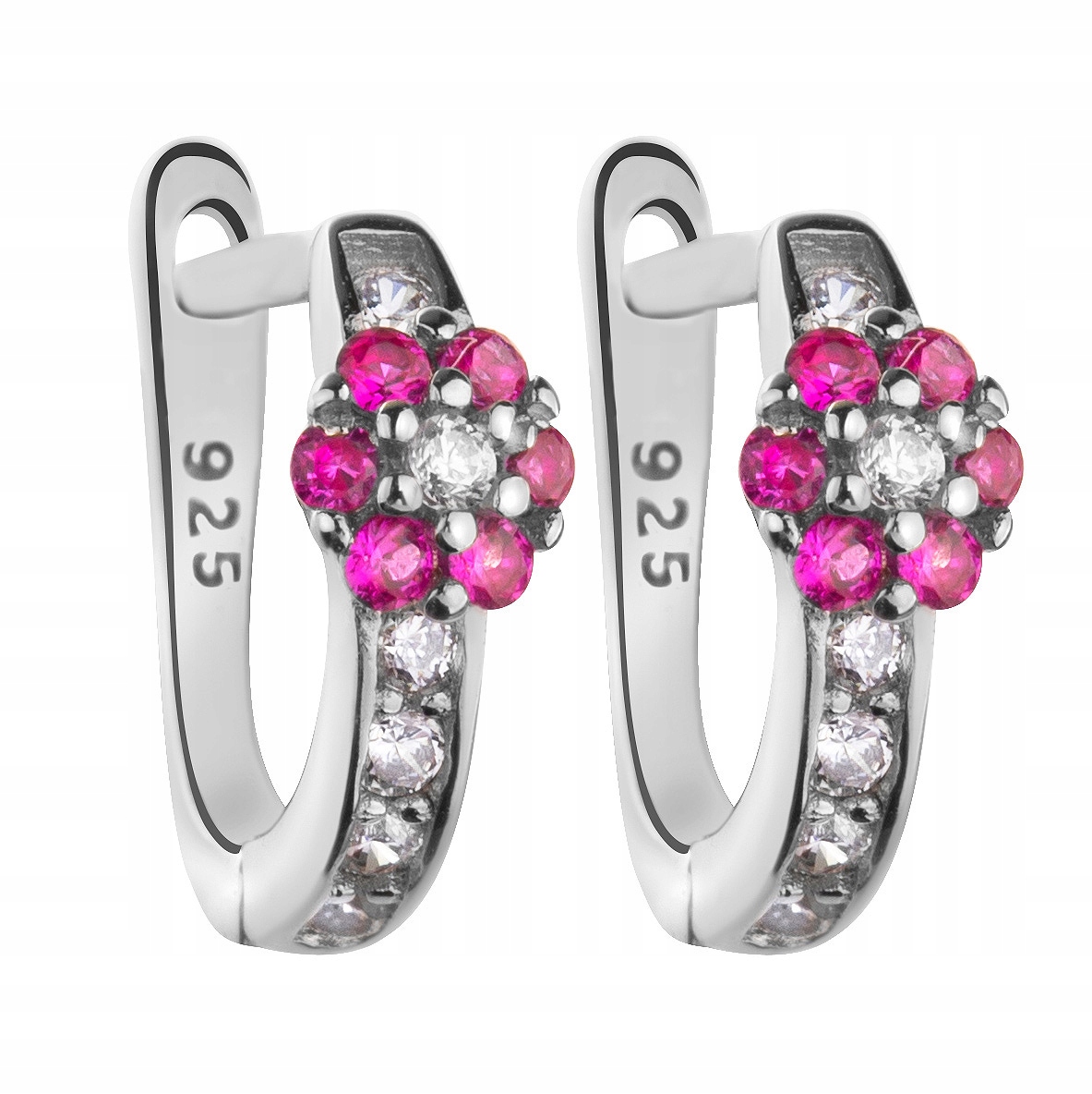 

Kolczyki Dla Dzieci Kwiatki Angielskie Różowe 925