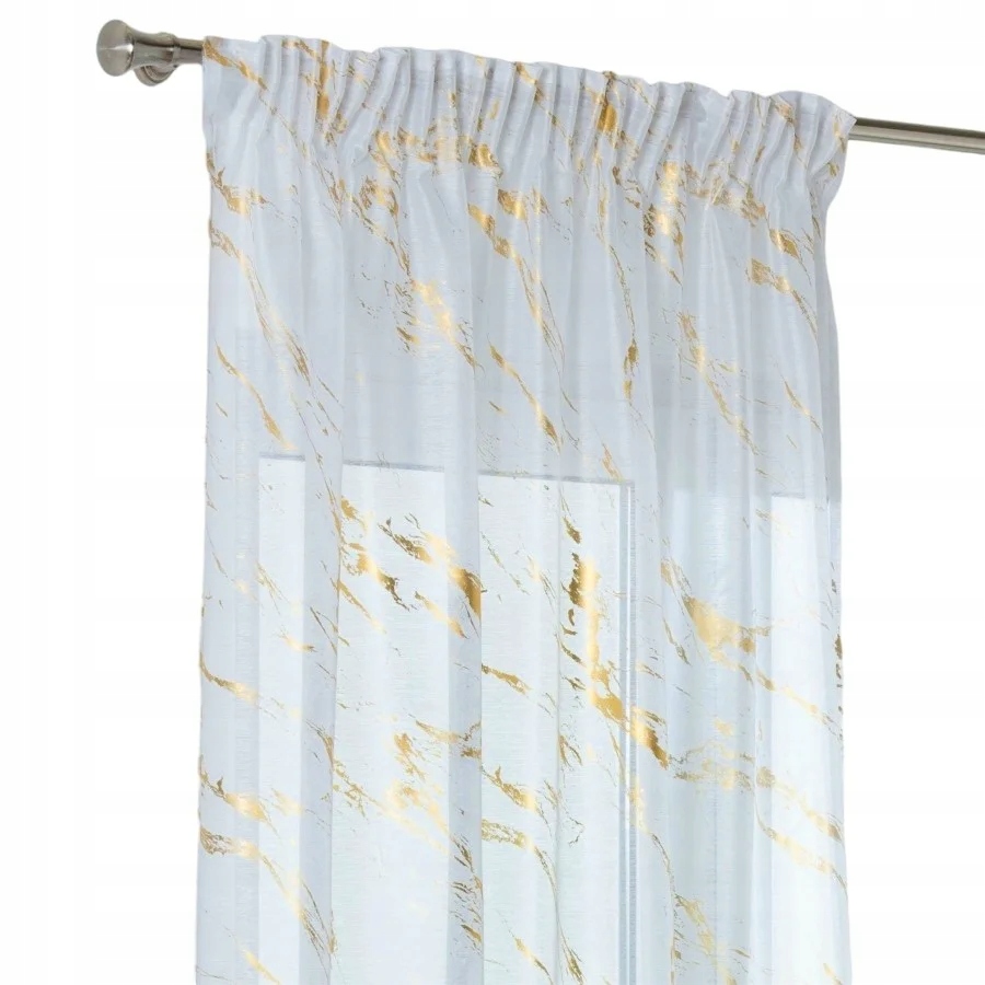 FIRANKA NA TAŚMIE GLAMOUR ZŁOTE ZDOBIENIA STORM 140x260cm