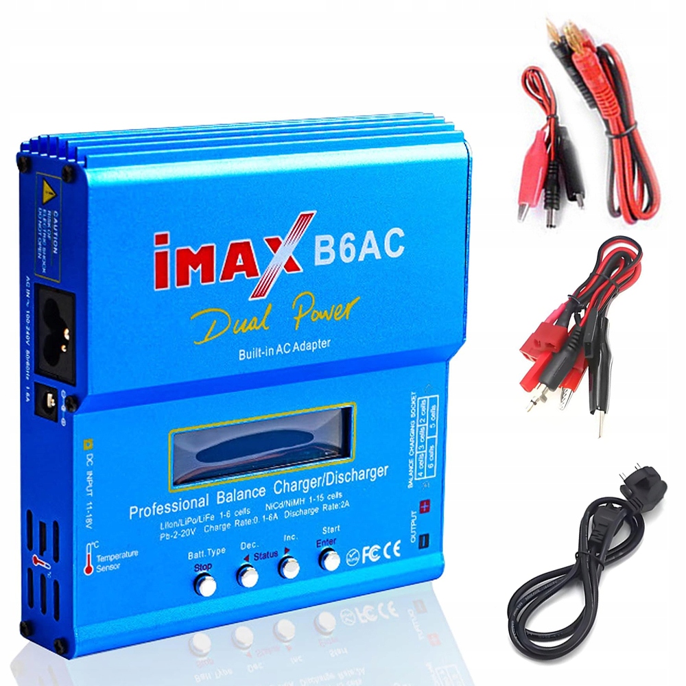 Nabíječka Imax B6AC 80W Napájecí Zdroj Lipo Nimh Lihv S Balancérem Dual Power