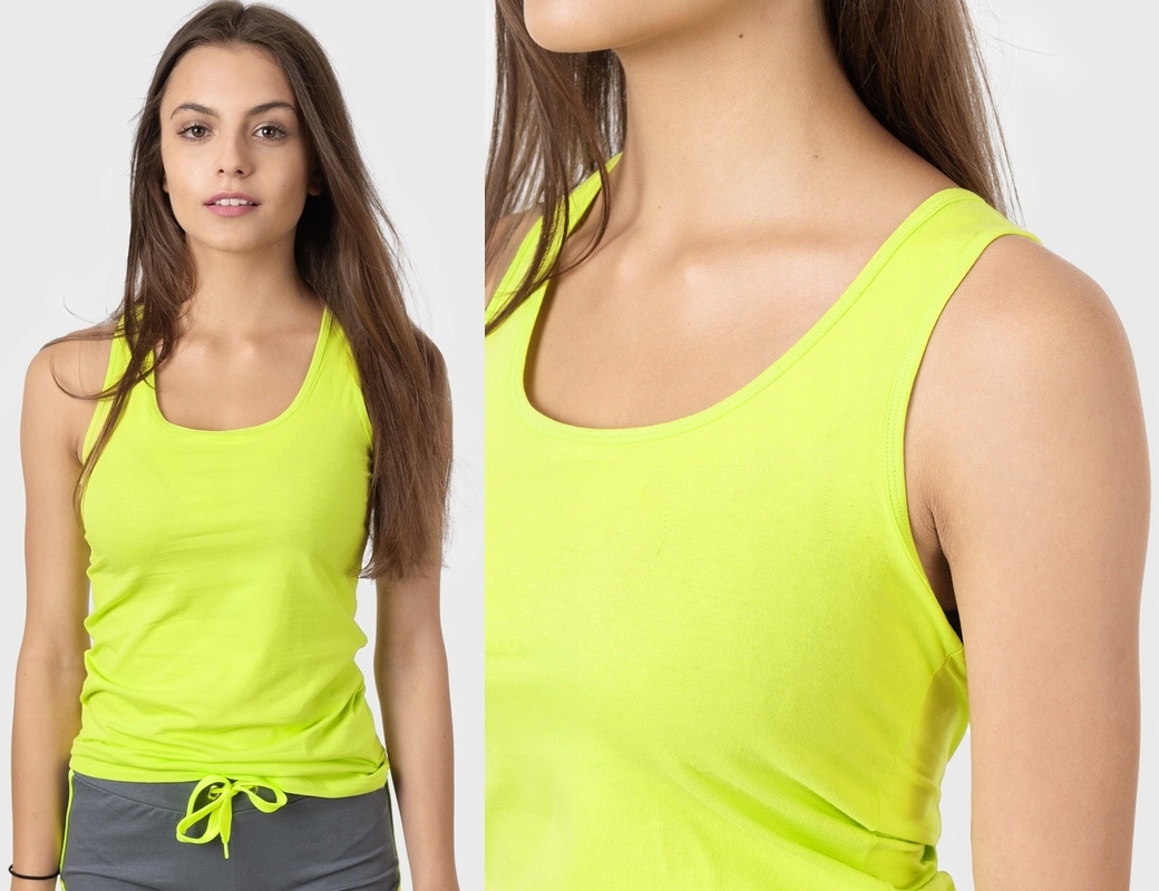 4 x BLUZKA BAWEŁNIANA damska TOP NA RAMIĄCZKACH BOKSERKA podkoszulek JAKOŚĆ Rozmiar M/L