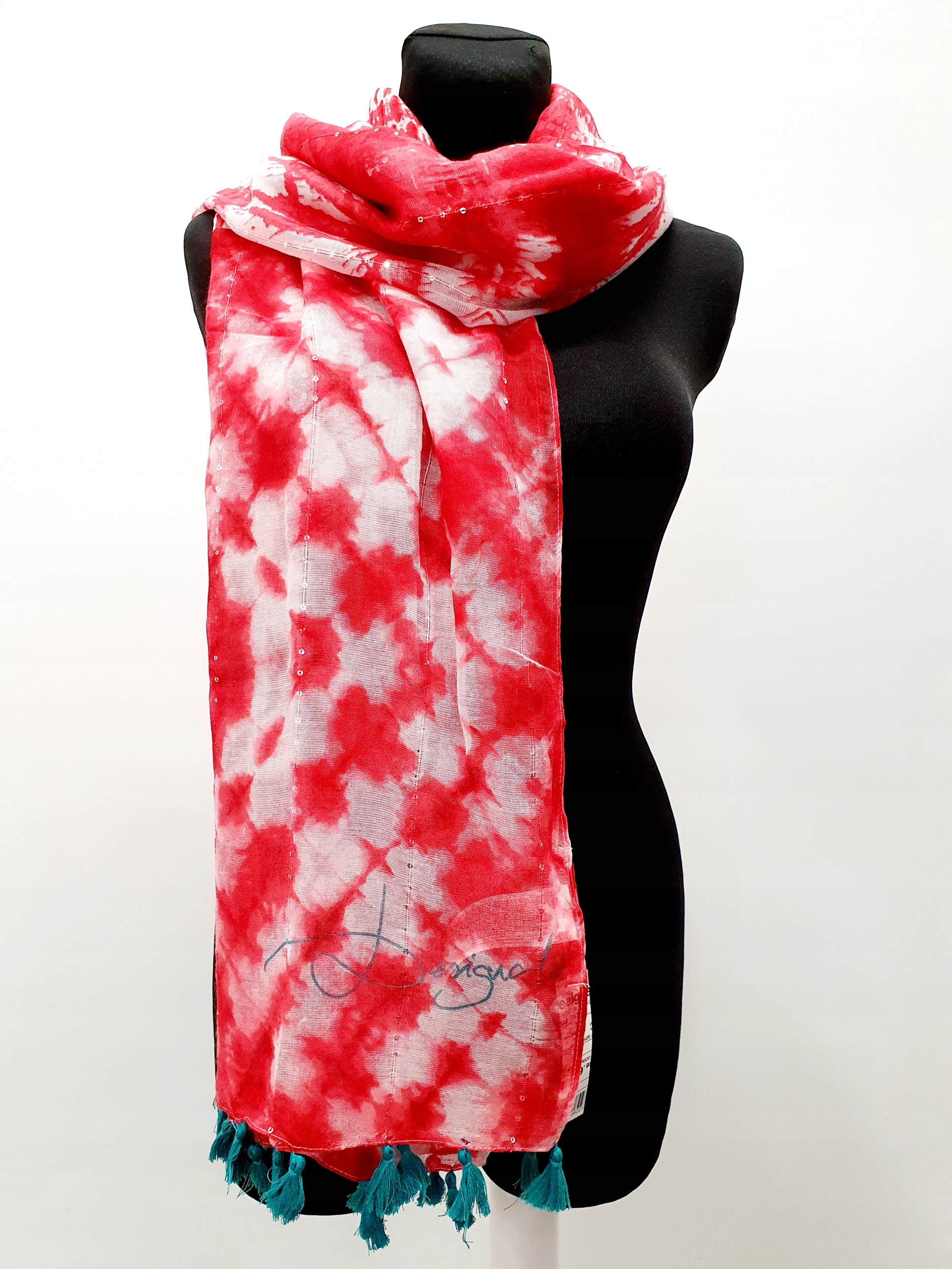 

Apaszka chusta pareo malinowa Desigual lato