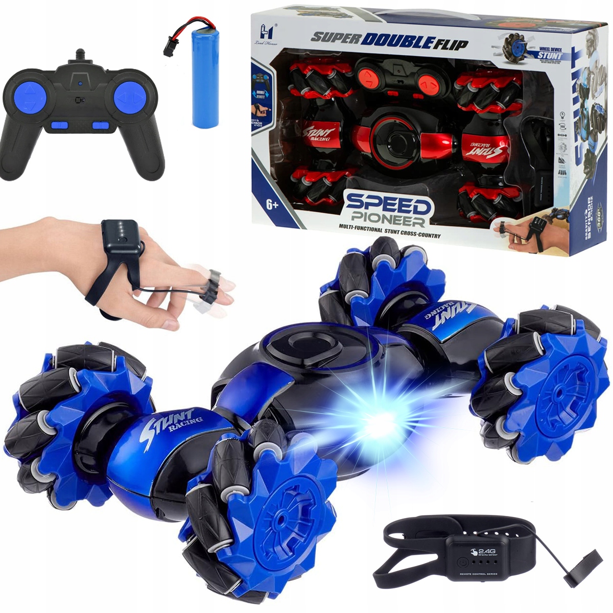 Auto Na Dálkové Ovládání Rukou Gesty Dálkové Ovládání 4x4 Auto Rc Akumulátor Led