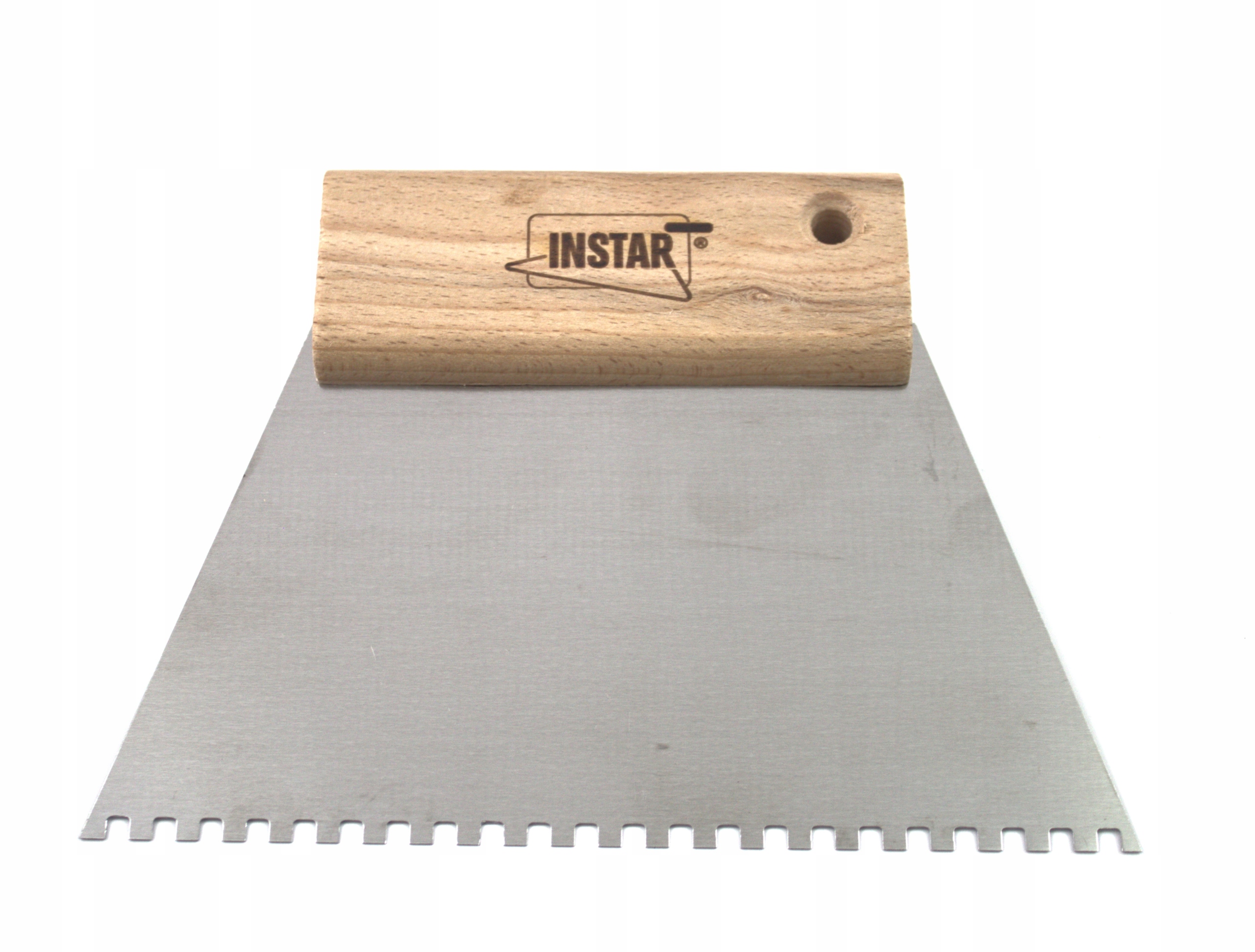 Szpachla metalowa 180mm ząb 4x4 mm do mas klejowych gładzi Instar 0932 Kod producenta 607-1804