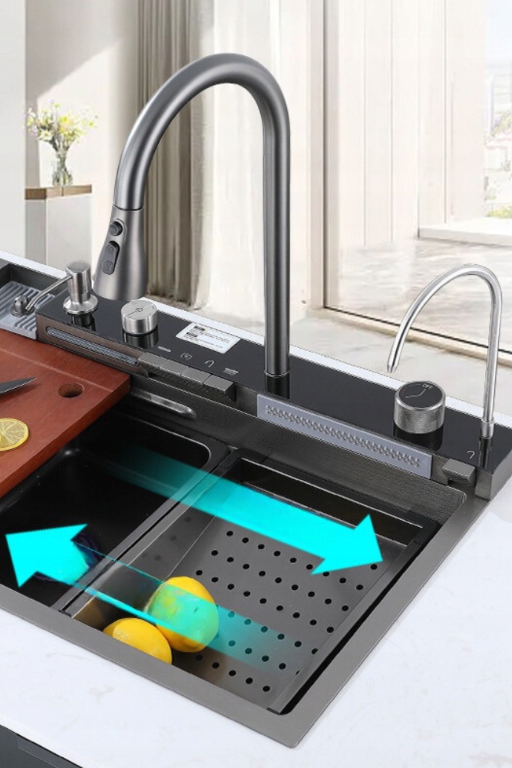 ZLEW KUCHENNY JEDNOKOMOROWY ZLEWOZMYWAK Z OCIEKACZEM STALOWY WIELOFUNKCYJNY Linia FUTURE PRO