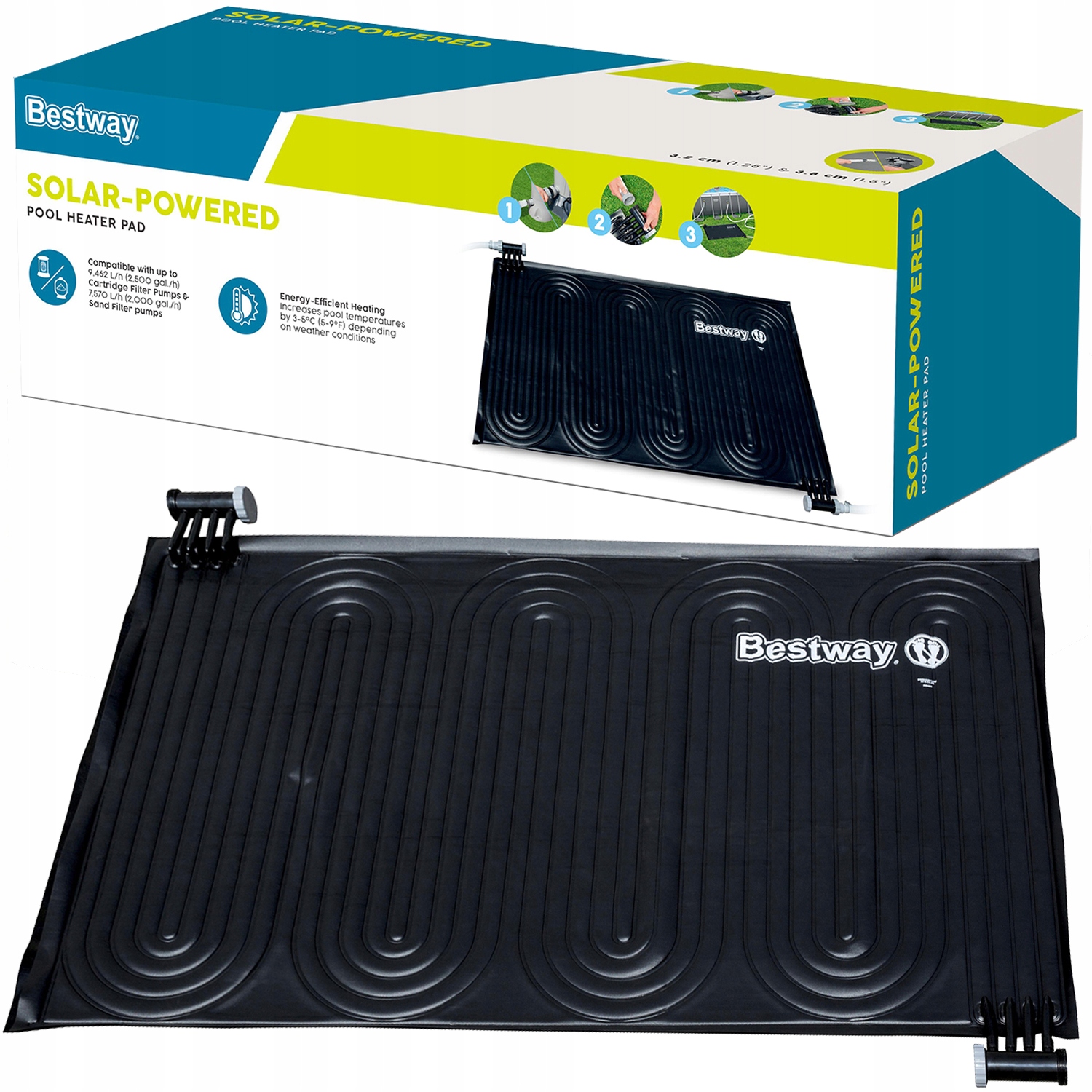 Solárna vyhrievacia podložka do bazéna 1,7 m Bestway na ohrev vody 58423