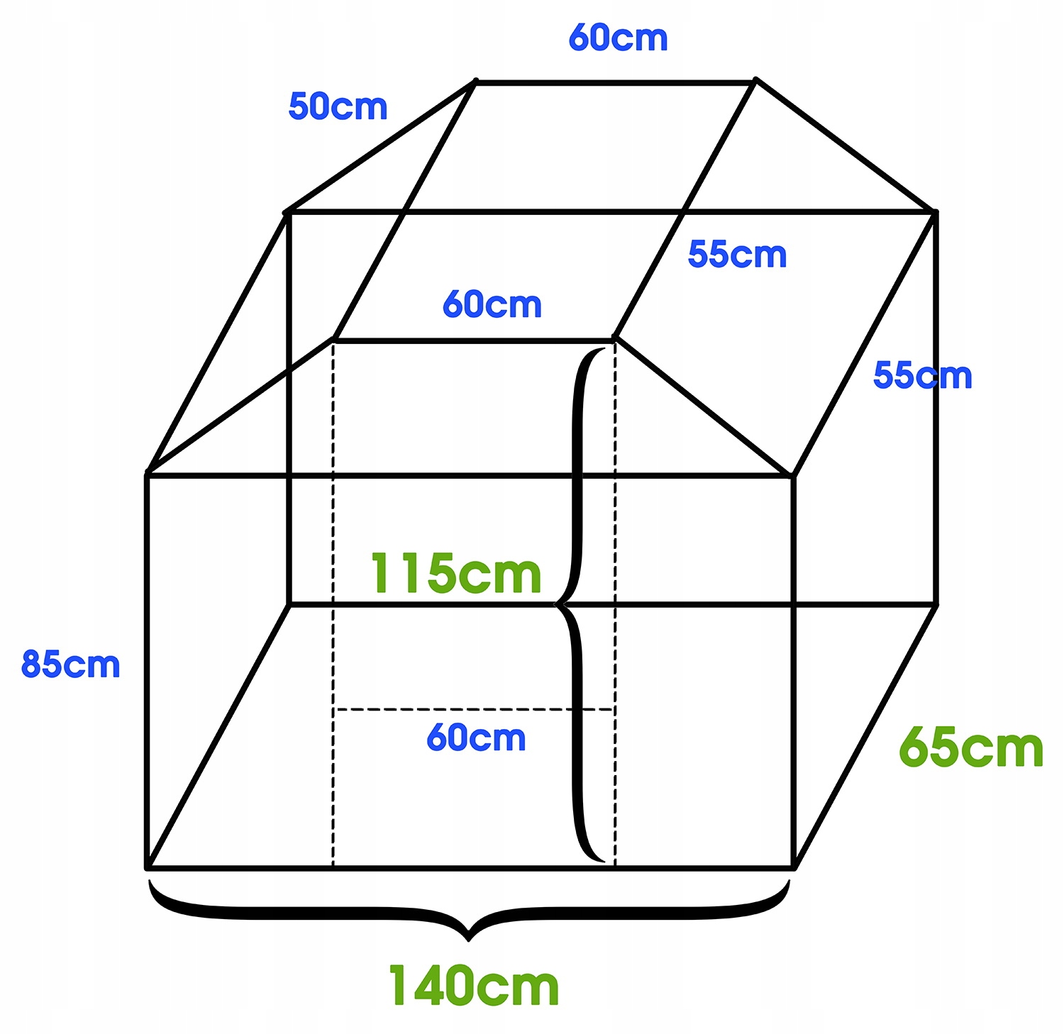 POKROWIEC na GRILL GAZOWY ALASKA GARDENSTAR 140 x 65 x 115 cm Szerokość produktu 65 cm