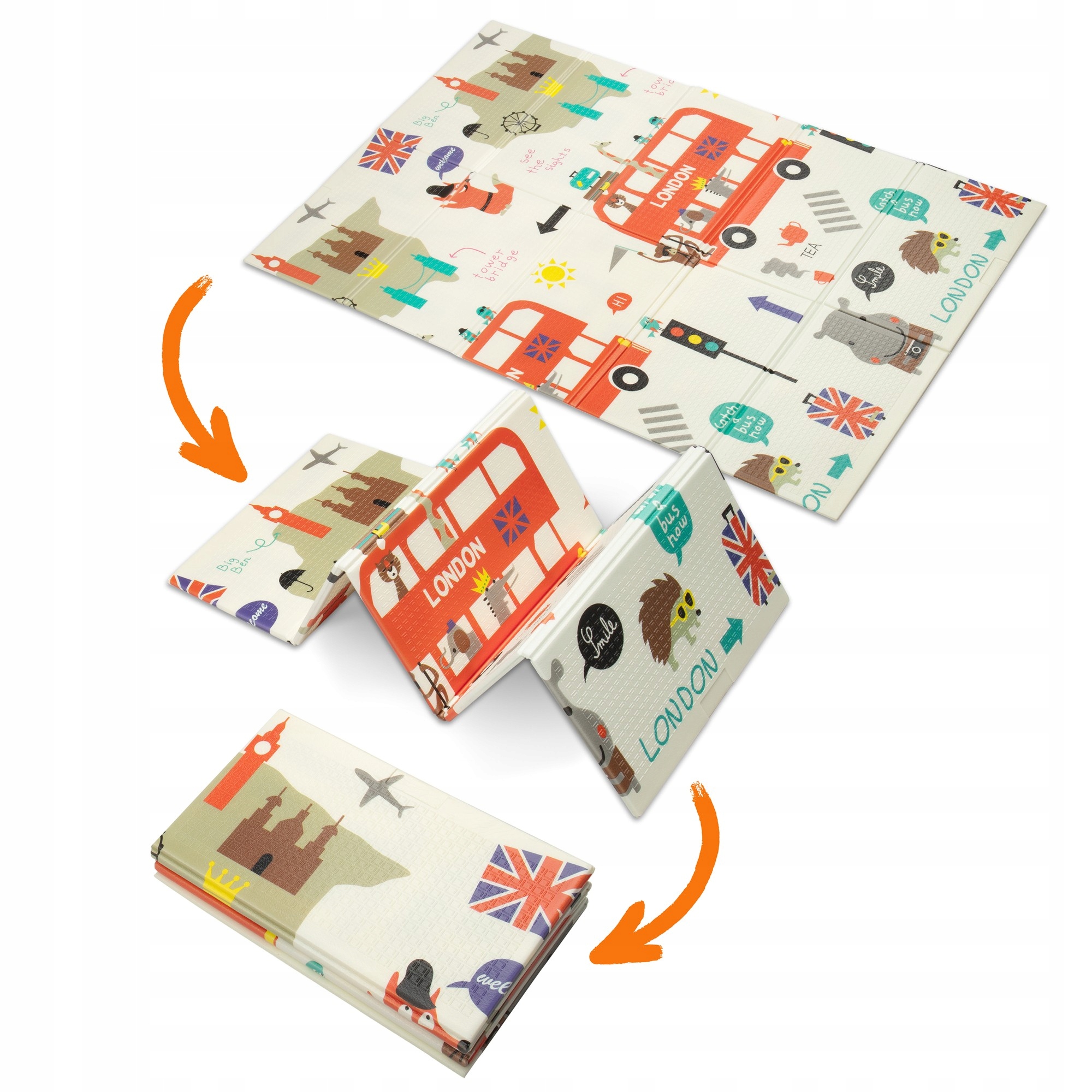 mega Duża DWUSTRONNA MATA piankowa EDUKACYJNA SKŁADANA 200 x 150 cm XPE Szerokość produktu 200 cm