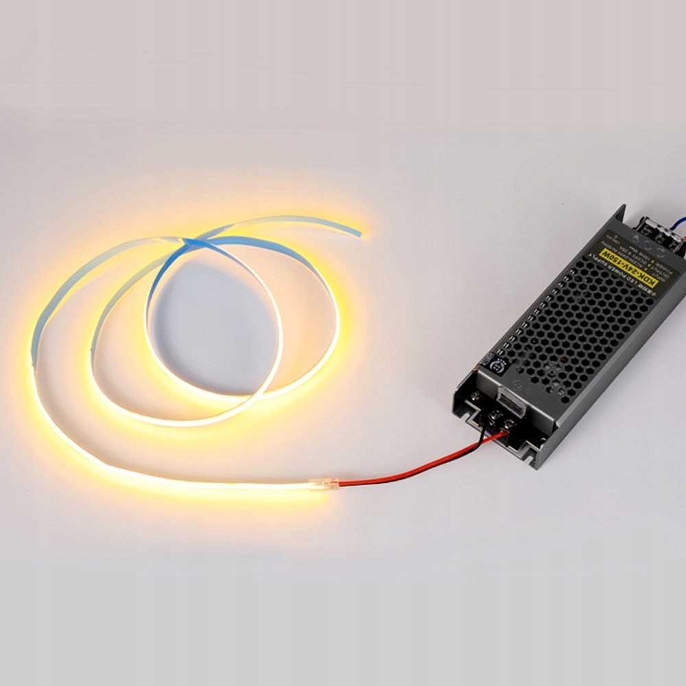 ZŁĄCZKA DO TAŚM LED COB 8mm + przewod ZATRZASKOWA Moc 45 W