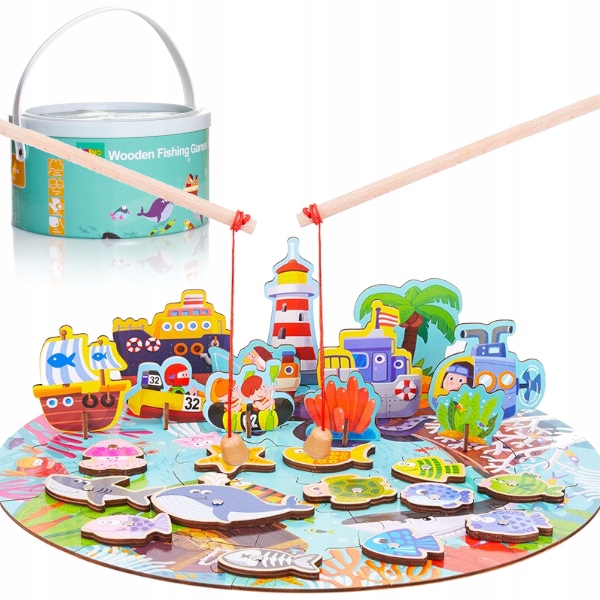 

Łowienie Rybek Plansza 3D Puzzle Wiaderko 2 Wędki