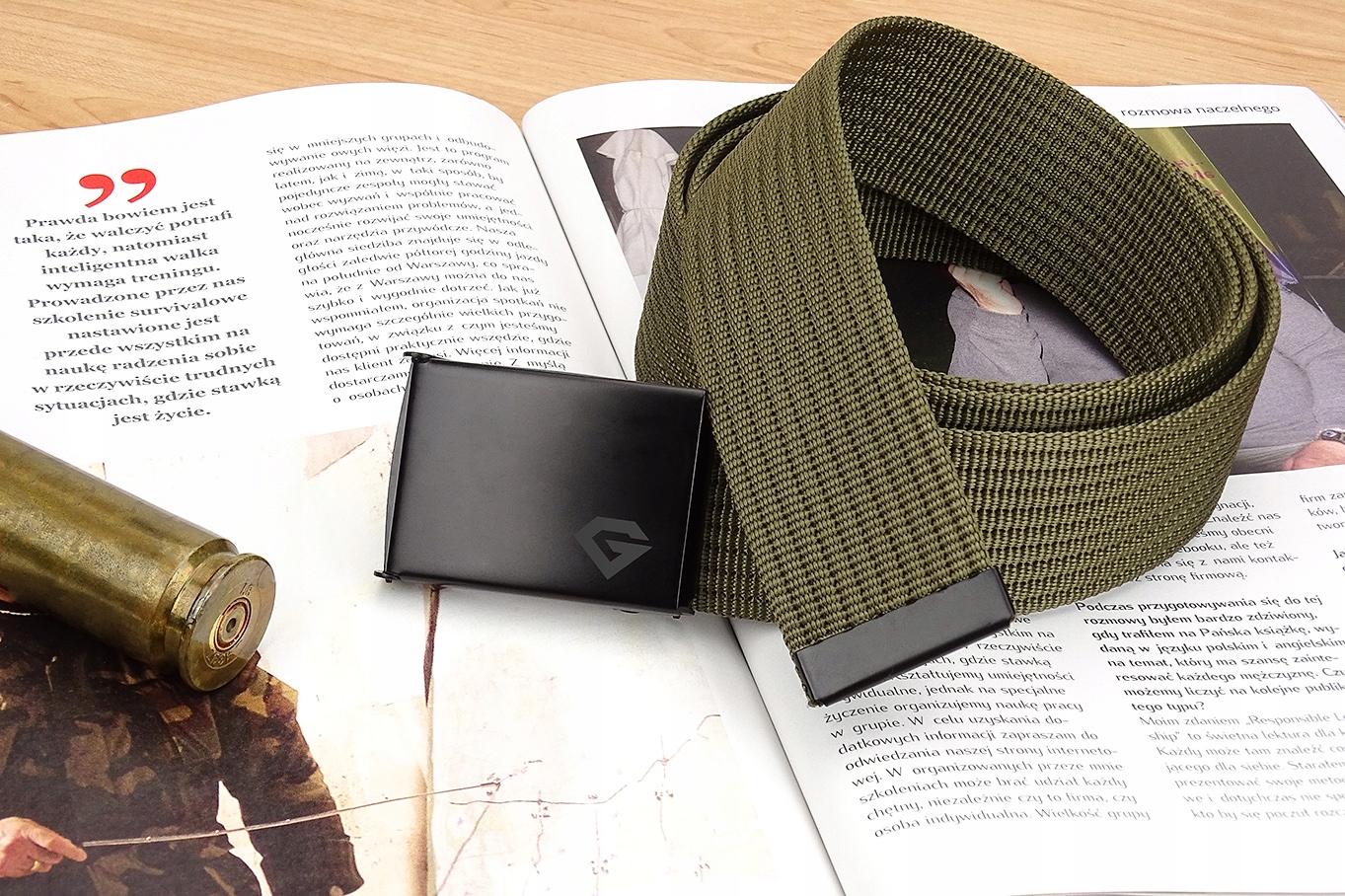 Pasek Parciak GRACIO 155 CM DŁUGI do Spodni KHAKi Model G 34